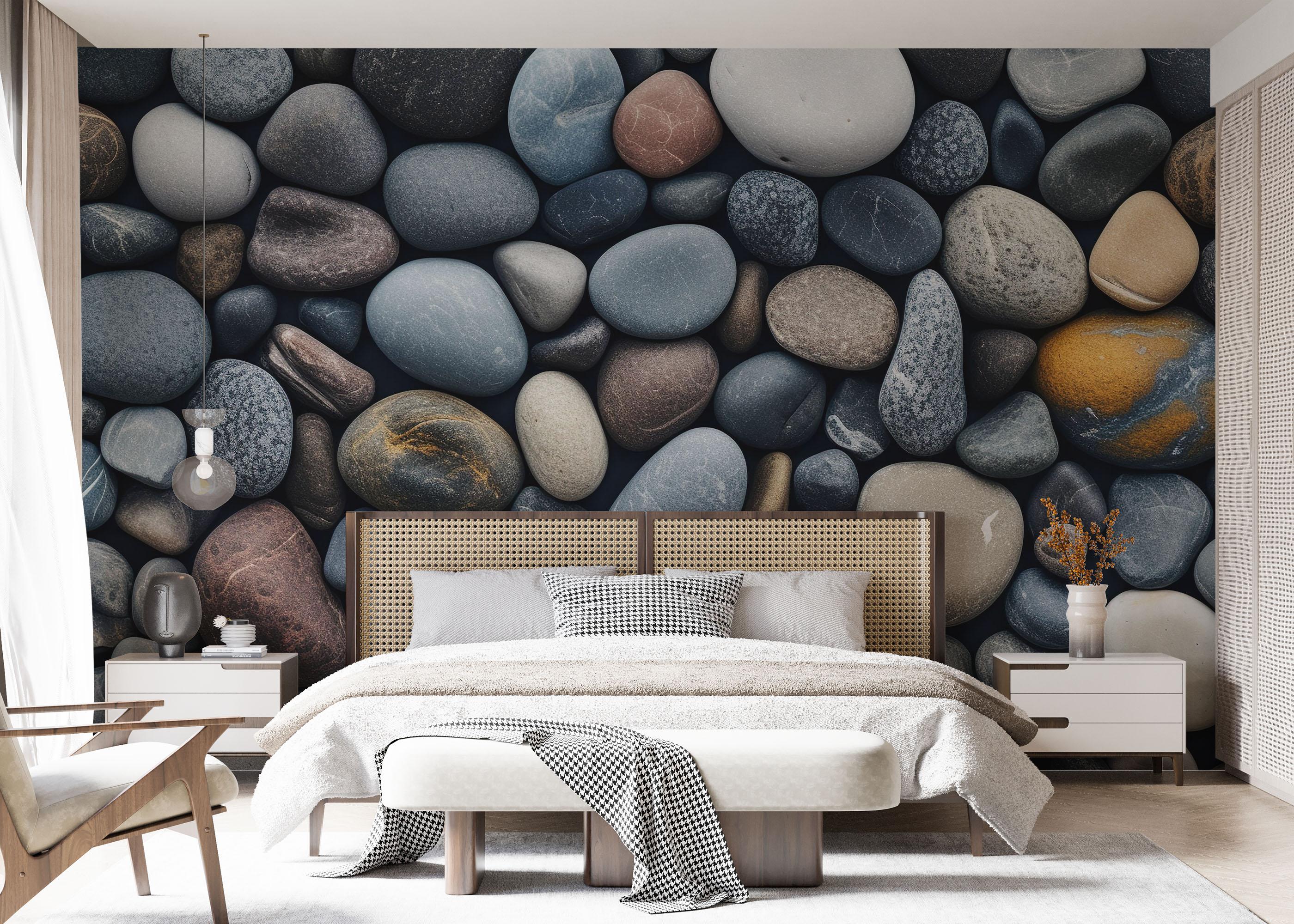 Fototapete Nature Pebbles Stone mockup 7