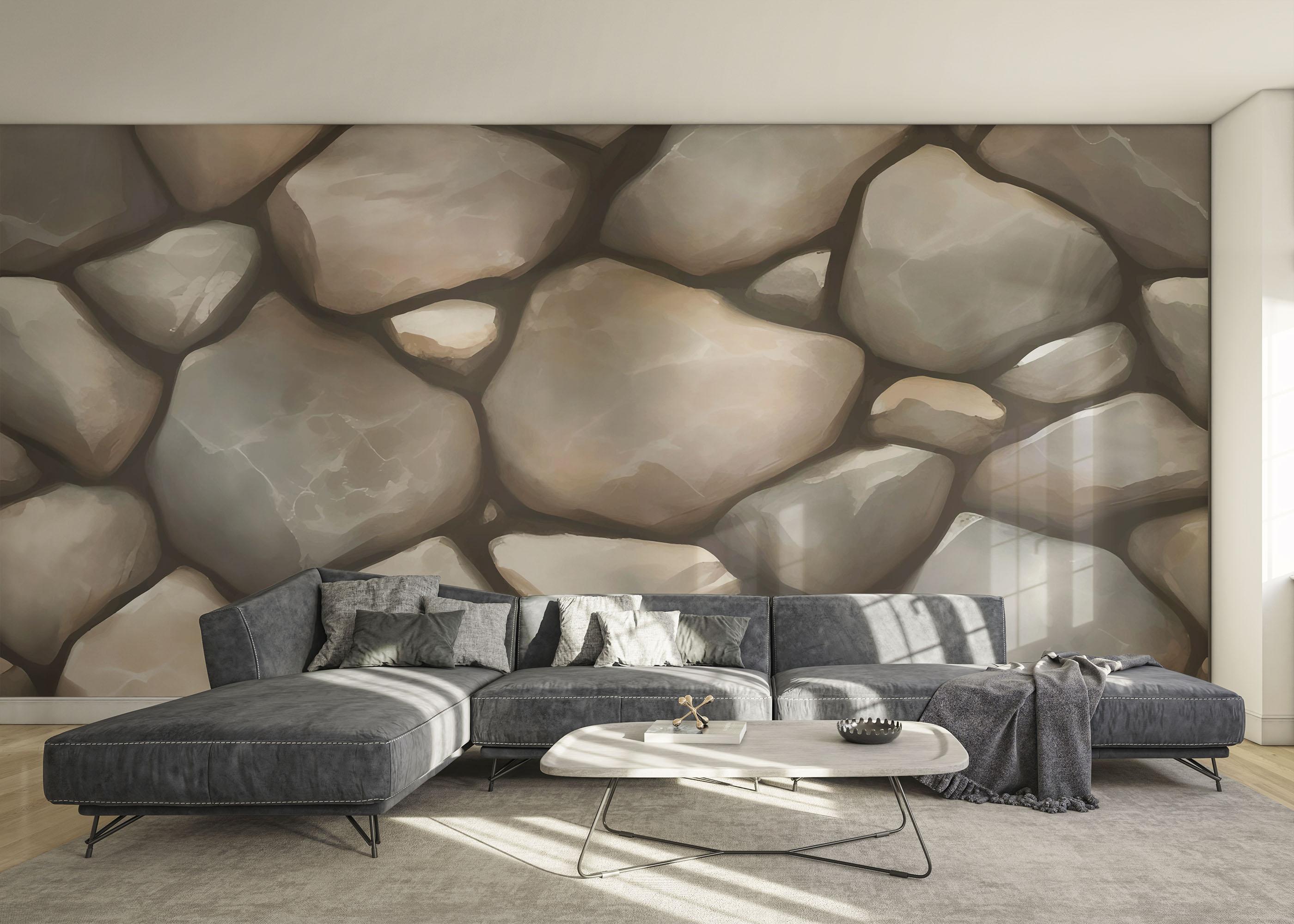 Fototapete Big Rocks Wall mockup 0