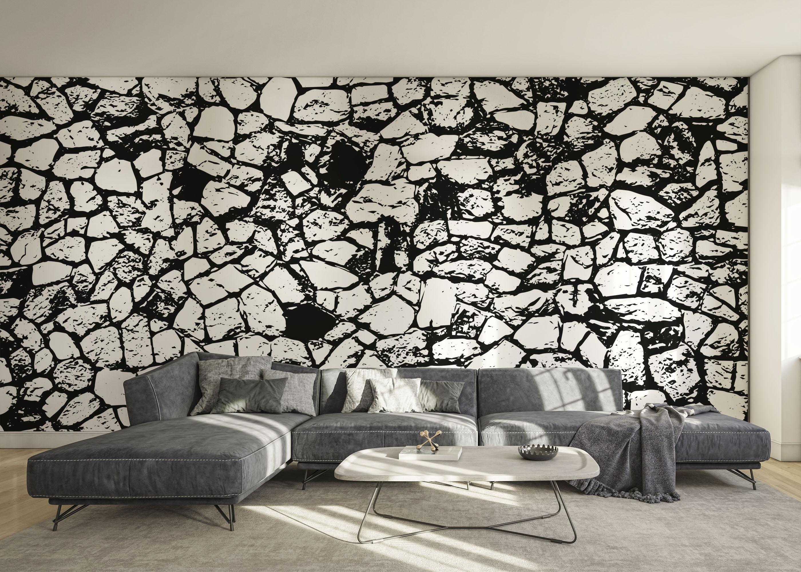 Fototapete Cracked Wall mockup 0