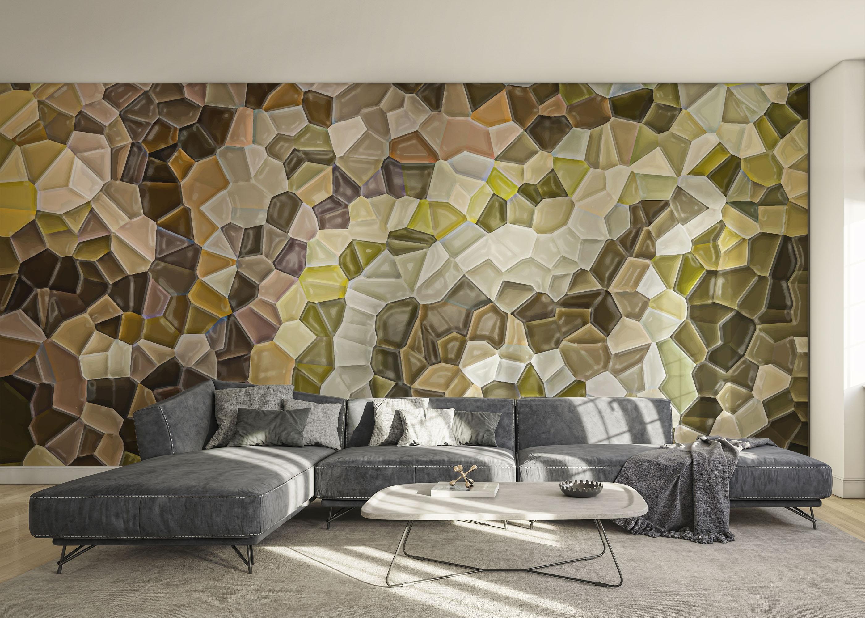 Fototapete Green Small Rocks mockup 0