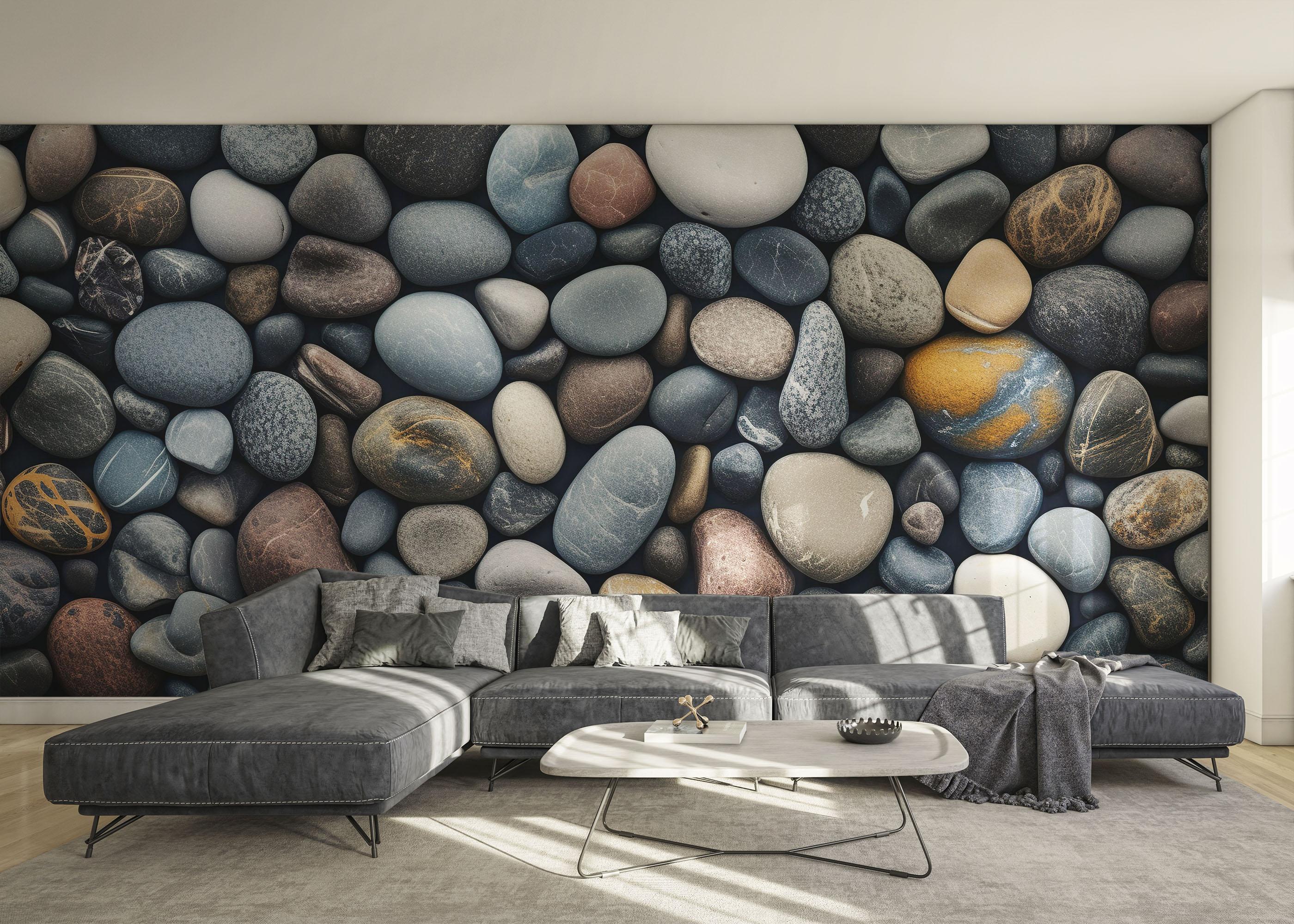 Fototapete Nature Pebbles Stone mockup 0