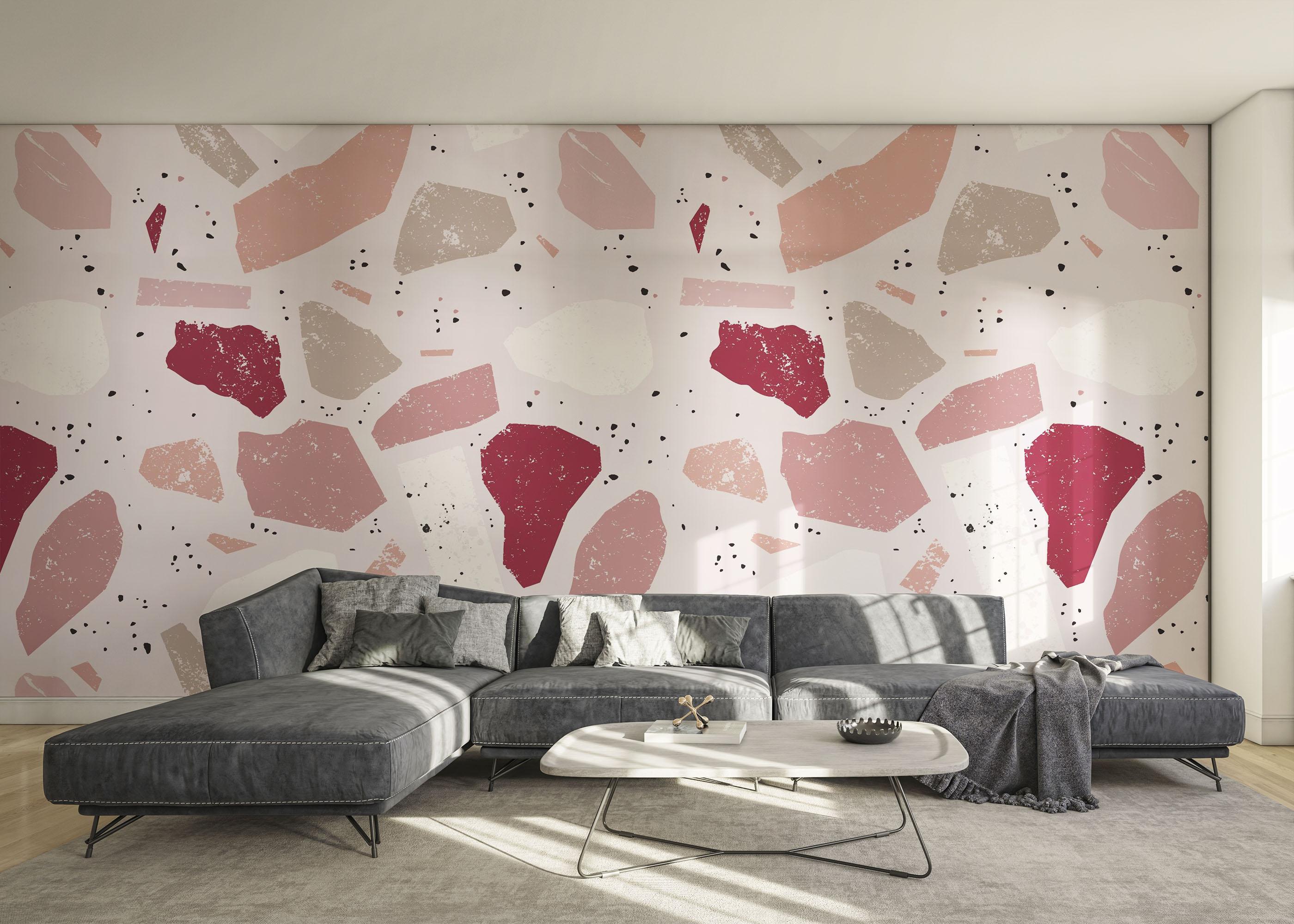 Fototapete Pastel Pink Stones mockup 0