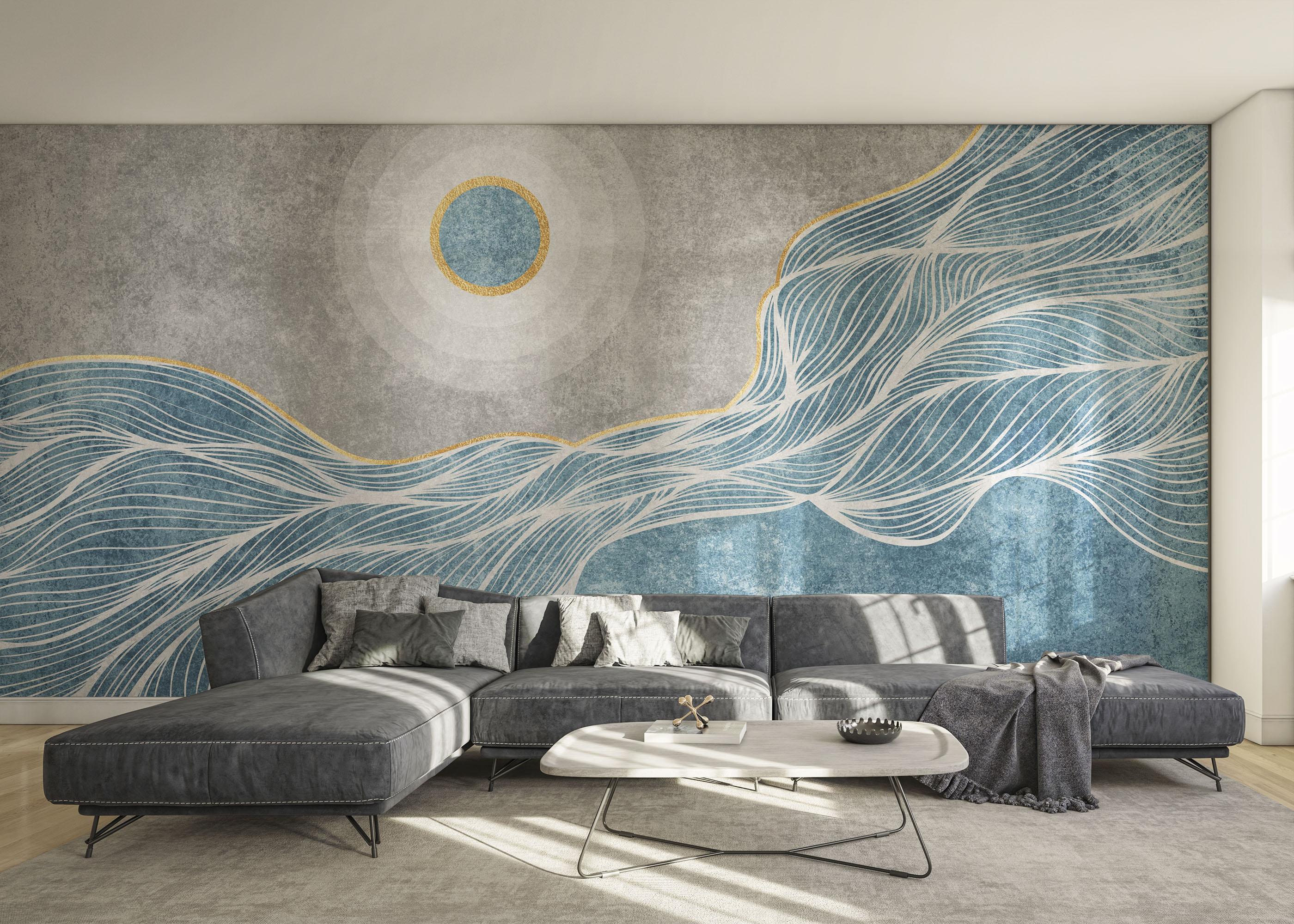 Fototapete Wavy Stone mockup 0