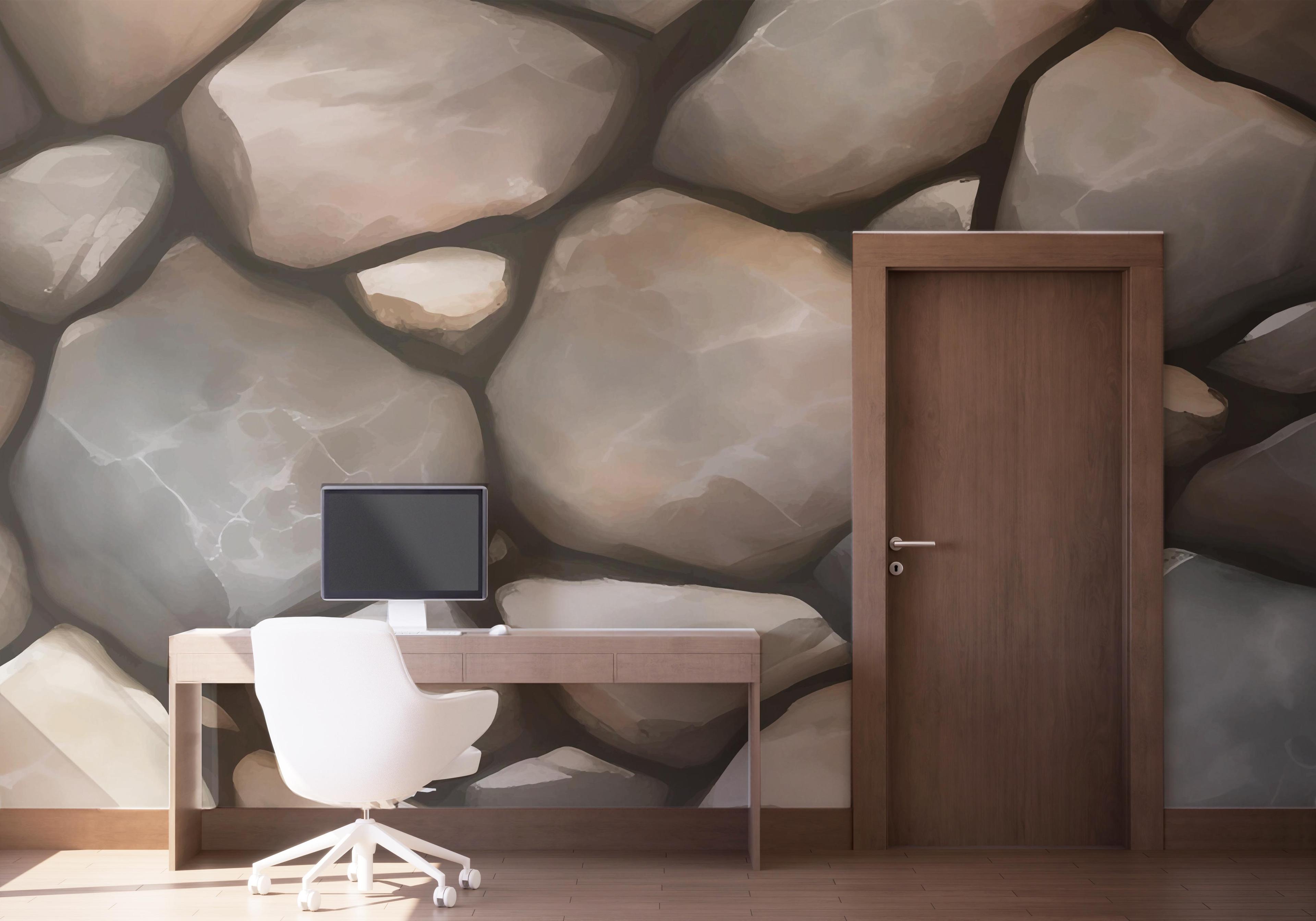 Fototapete Big Rocks Wall mockup 1
