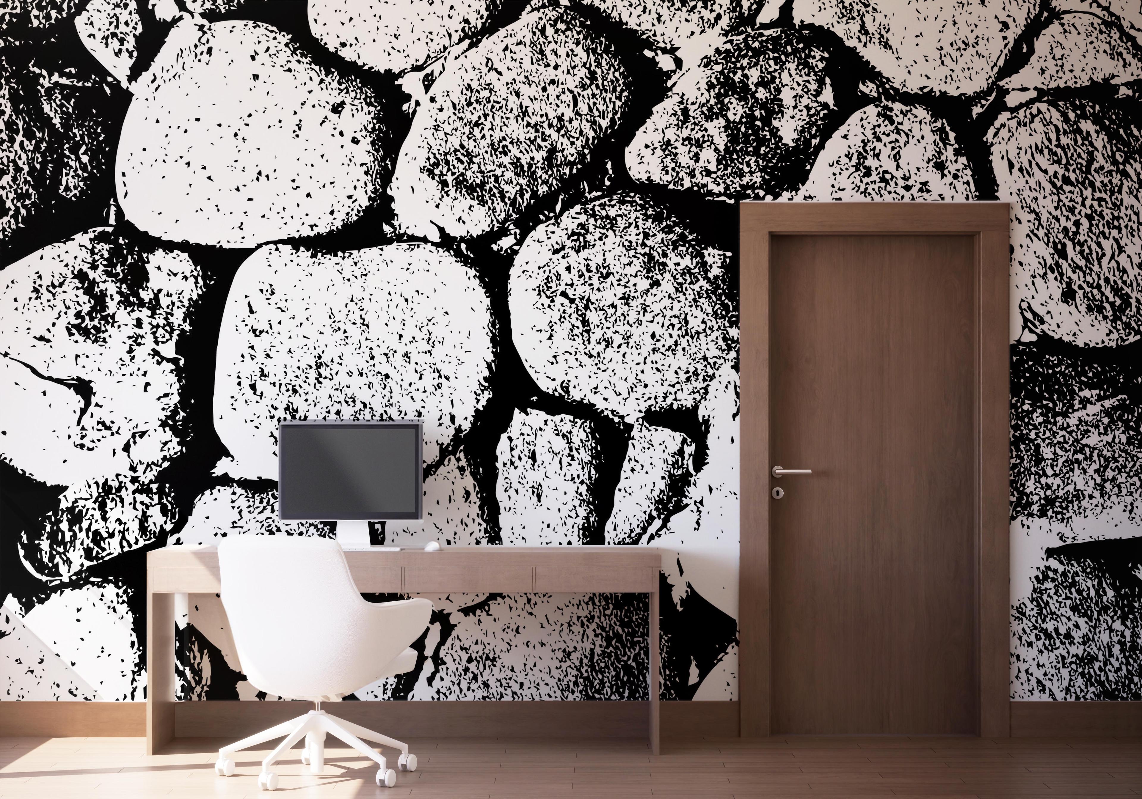 Fototapete Big Stone Wall mockup 1