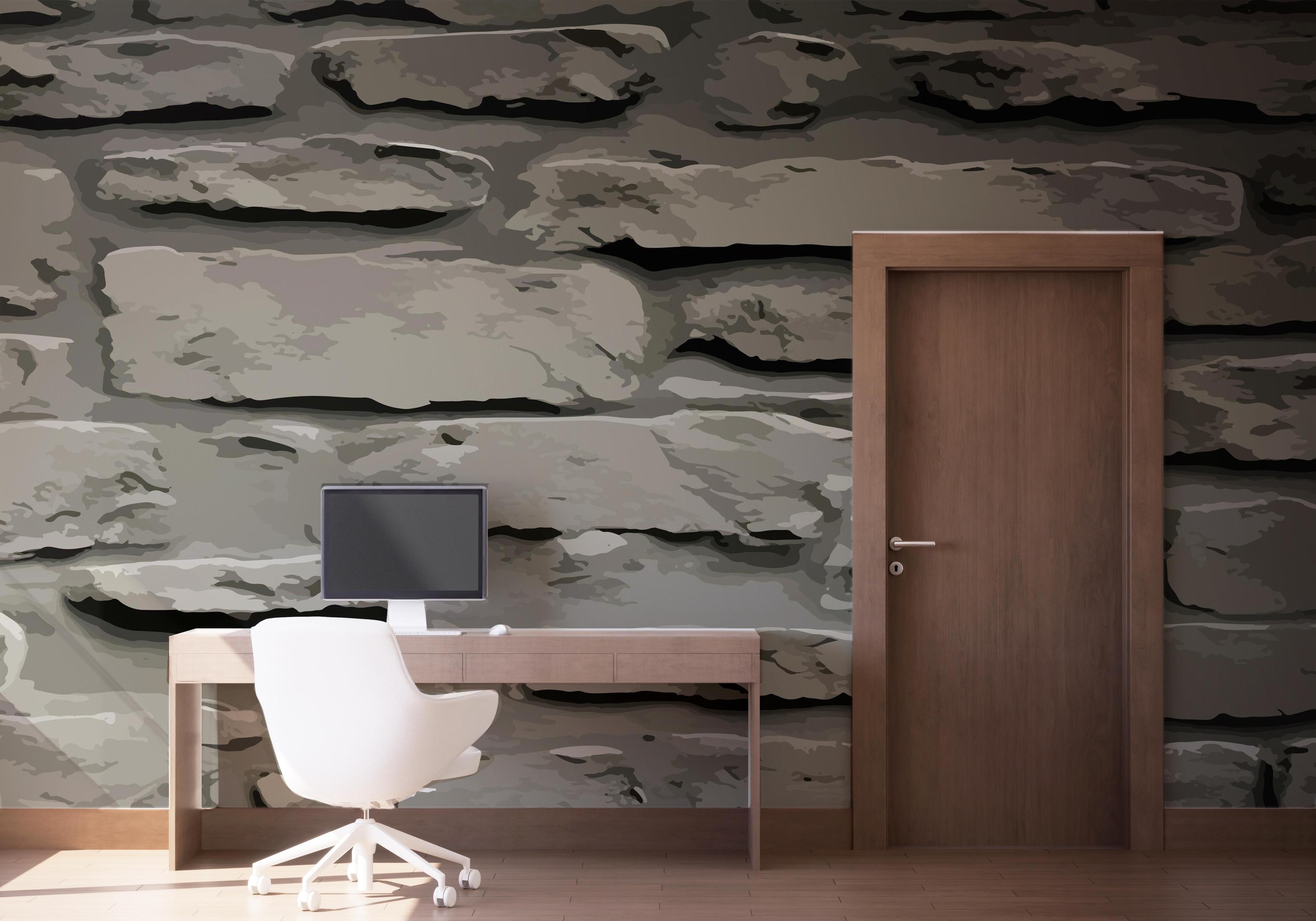 Fototapete Dark Cream Rocks mockup 1