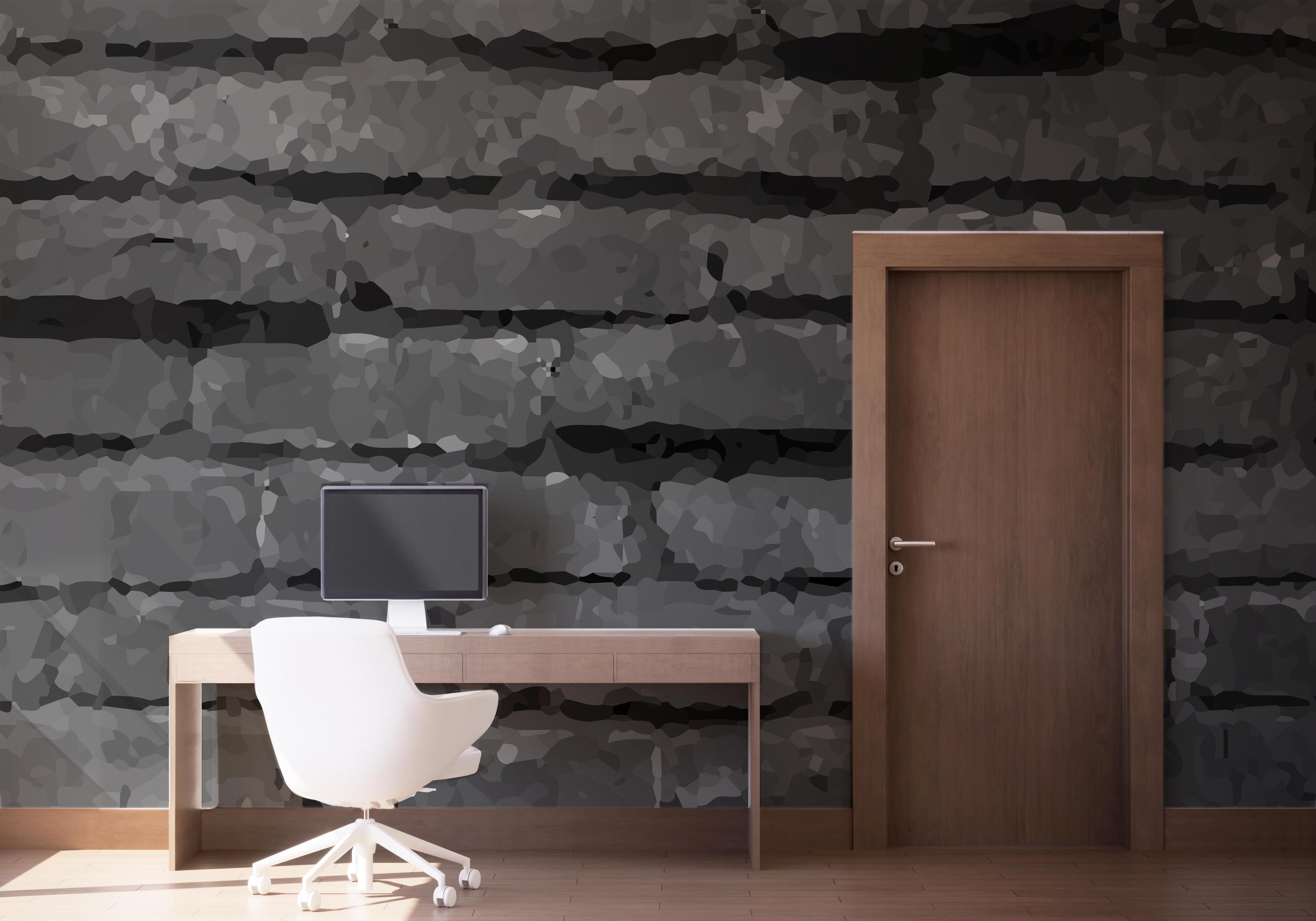 Fototapete Dark Grey Stone Wall mockup 1