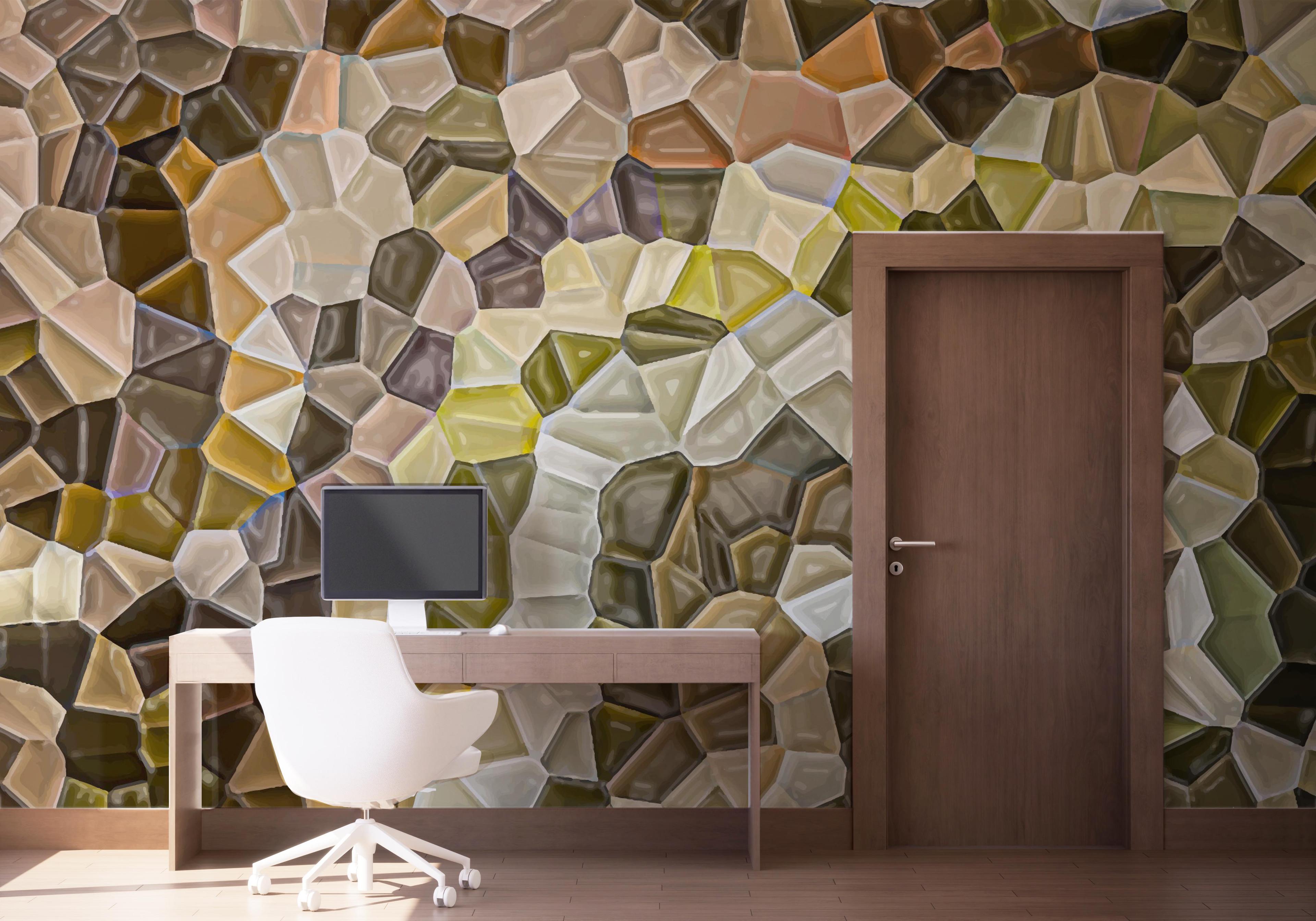 Fototapete Green Small Rocks mockup 1