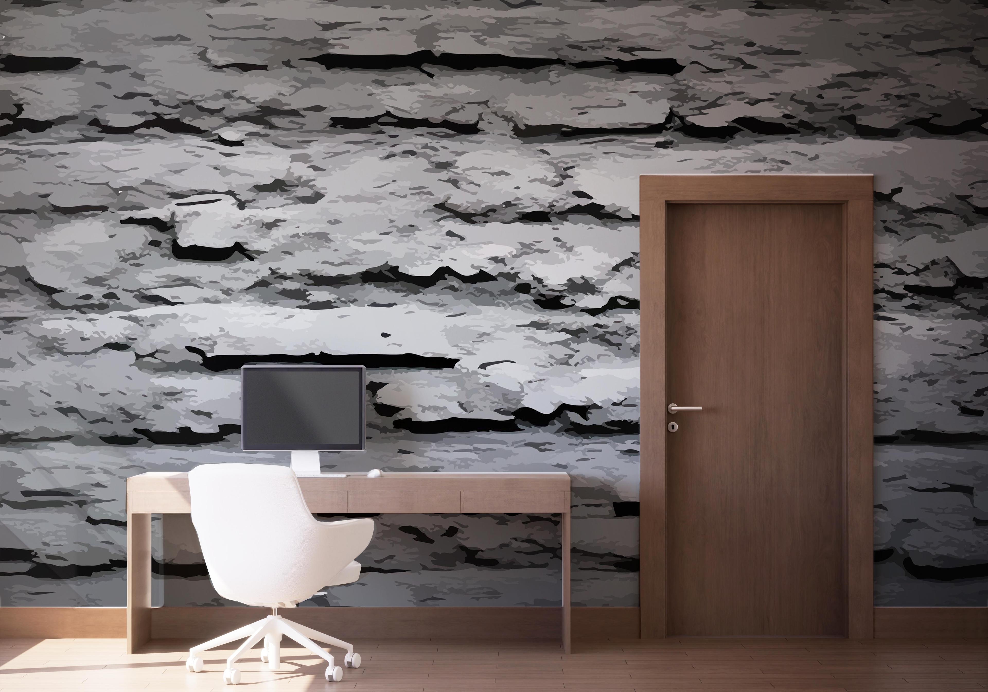 Fototapete Grey Paint Stone mockup 1