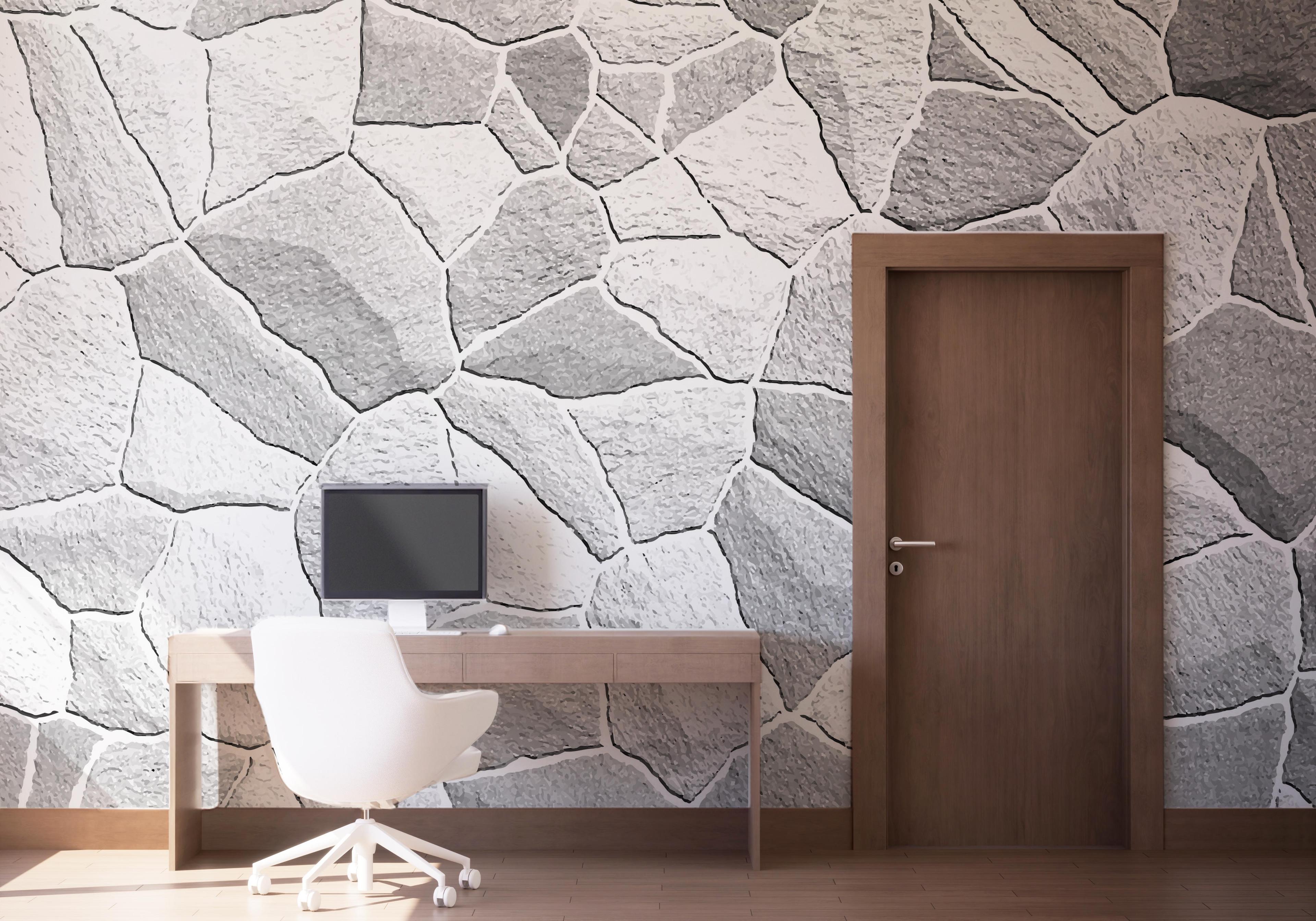 Fototapete Grey Shades Stone mockup 1