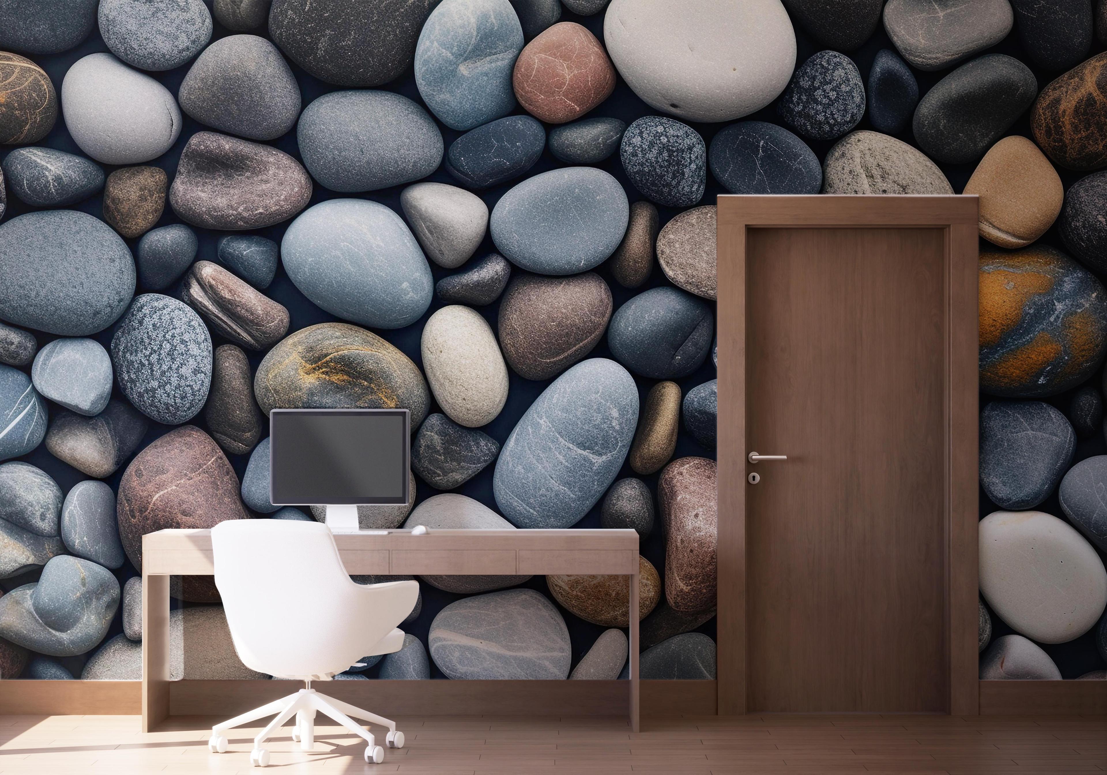 Fototapete Nature Pebbles Stone mockup 1