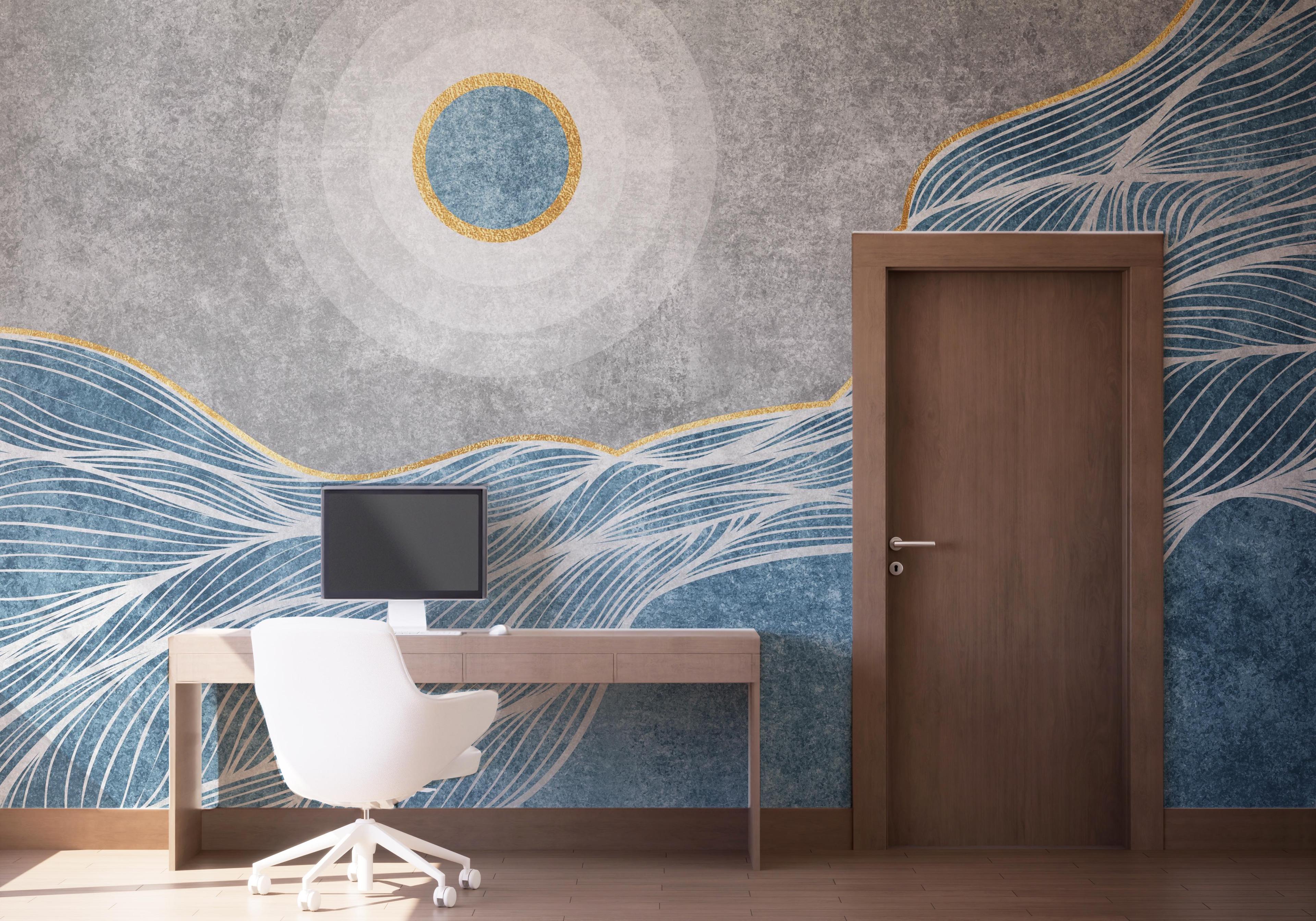 Fototapete Wavy Stone mockup 1