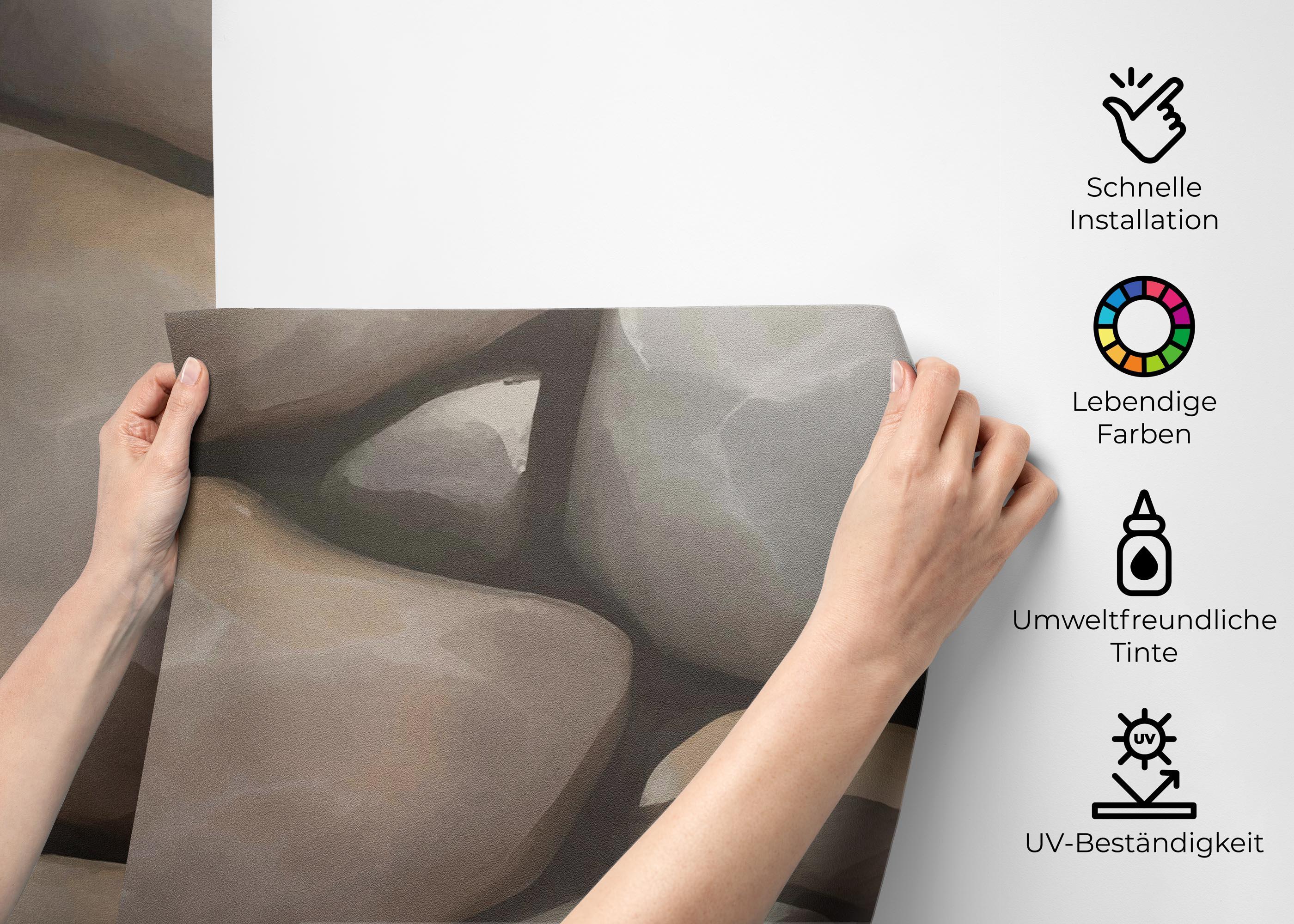 Fototapete Big Rocks Wall mockup 2