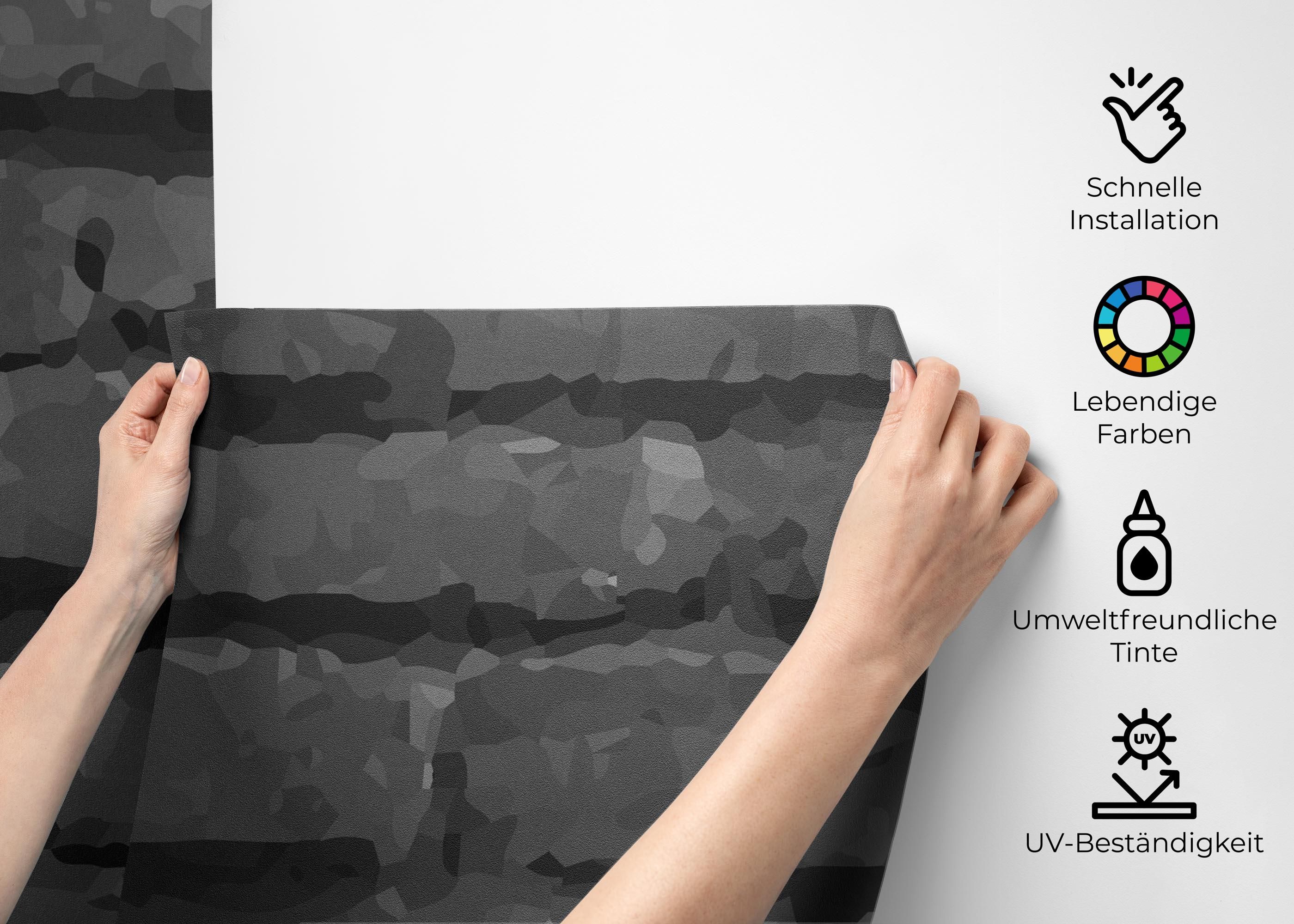 Dark Grey Stone Wall mockup 2