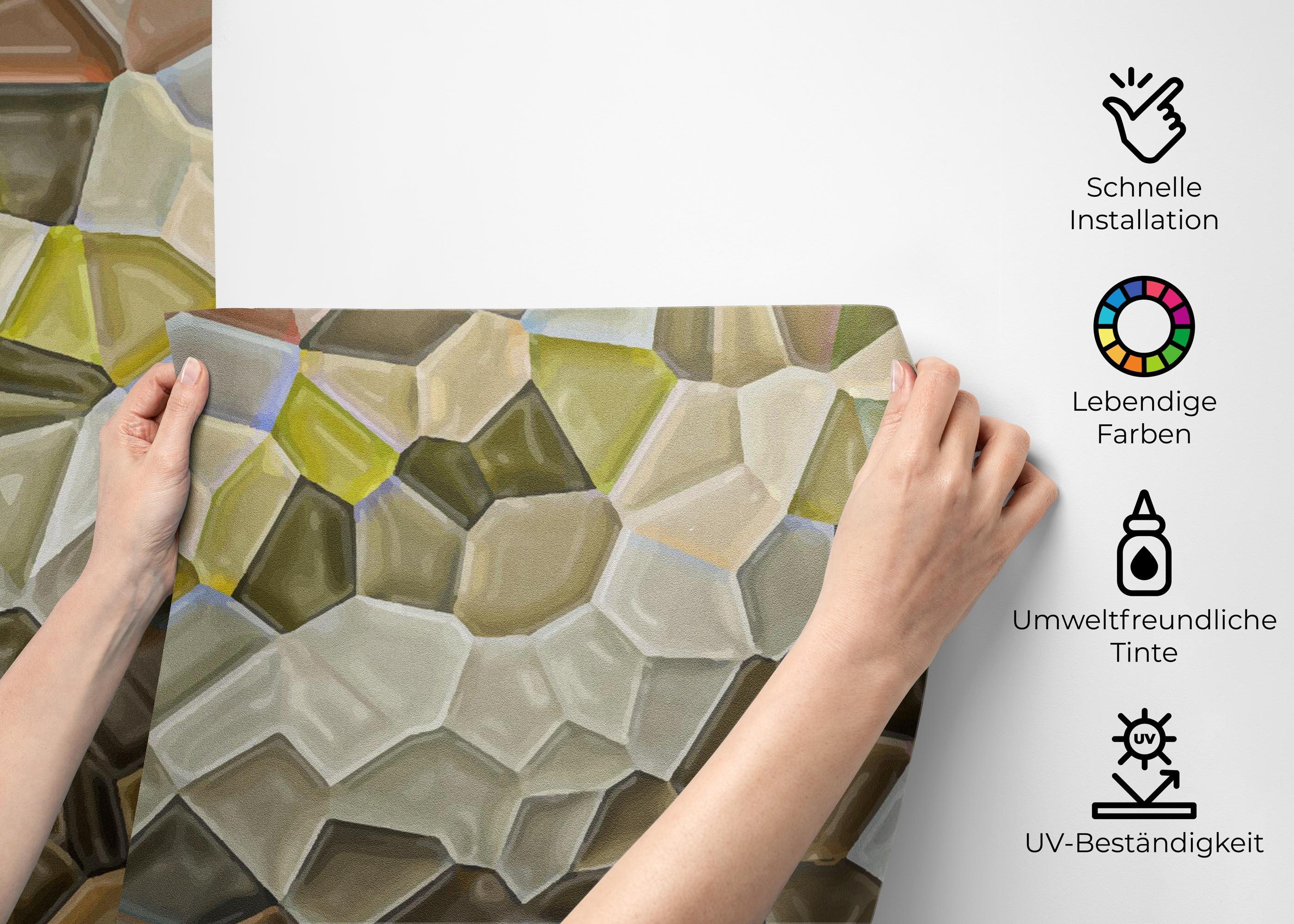 Fototapete Green Small Rocks mockup 2