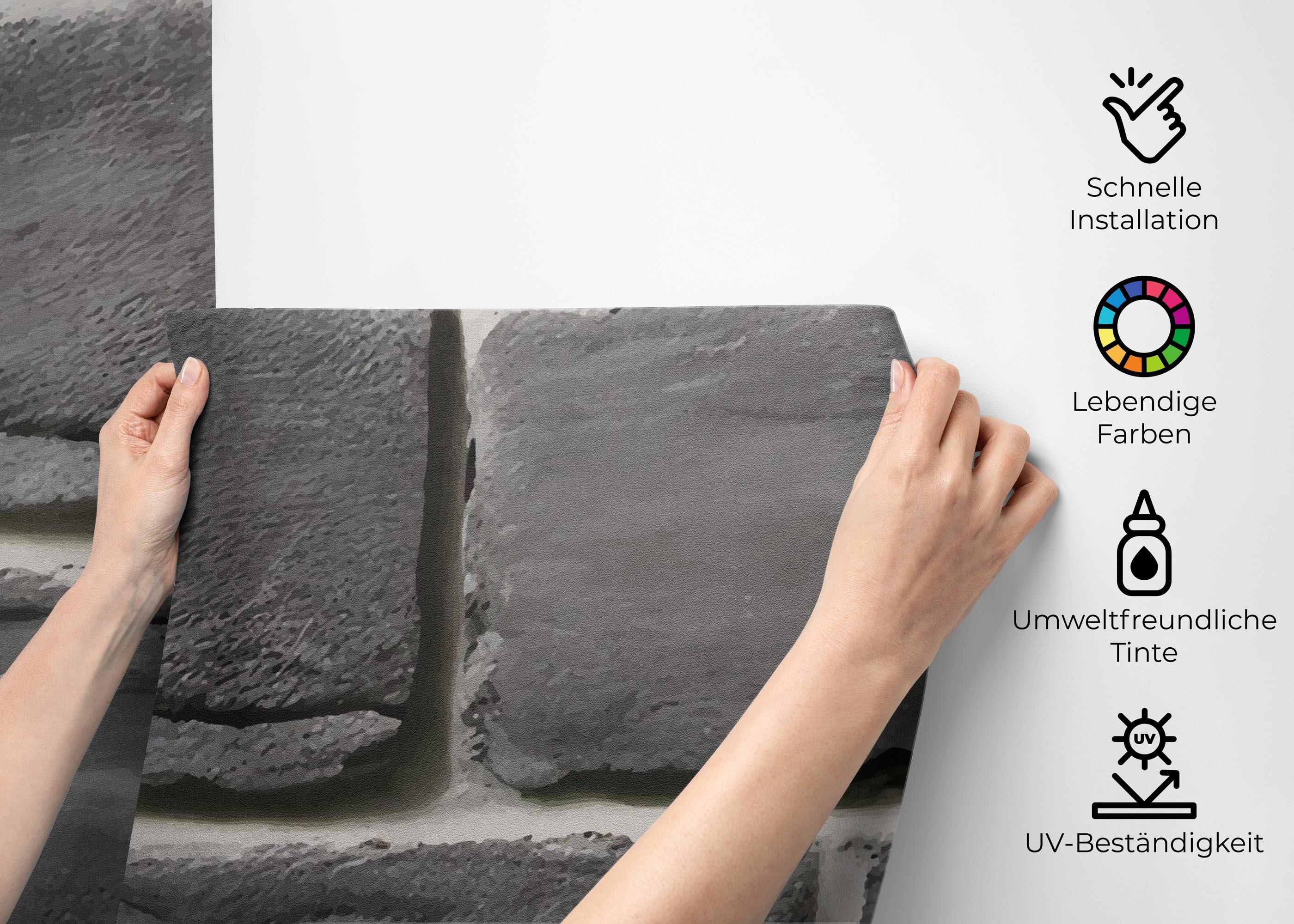 Fototapete Grey Rock Wall mockup 2