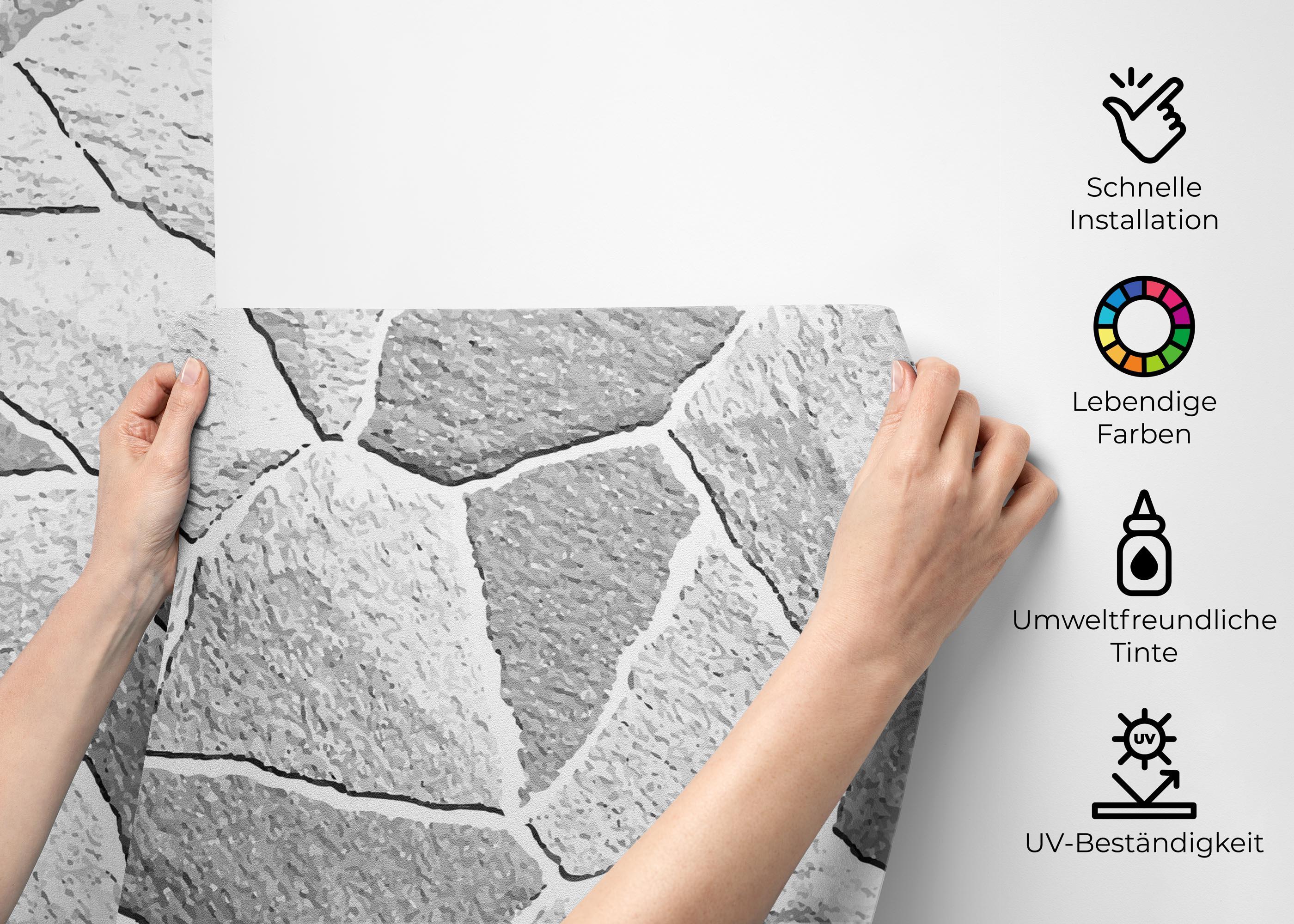 Fototapete Grey Shades Stone mockup 2