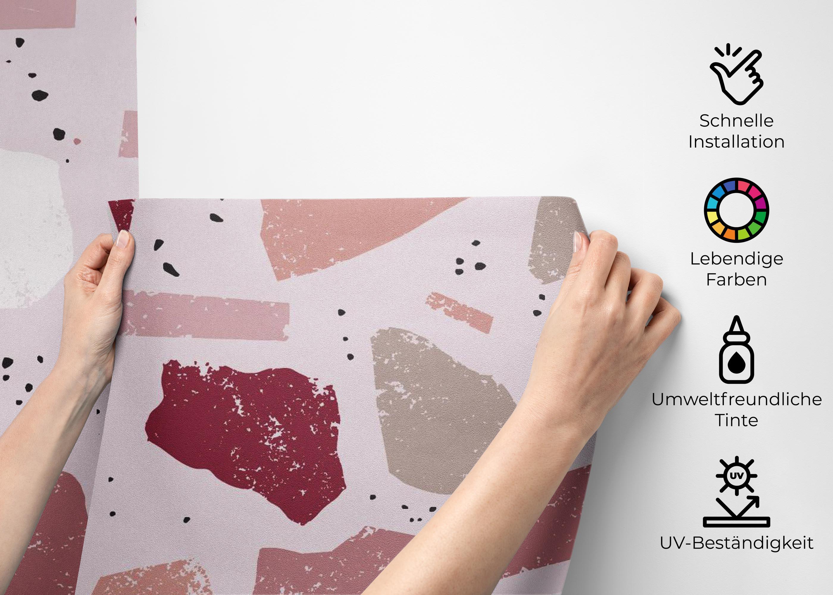 Fototapete Pastel Pink Stones mockup 2