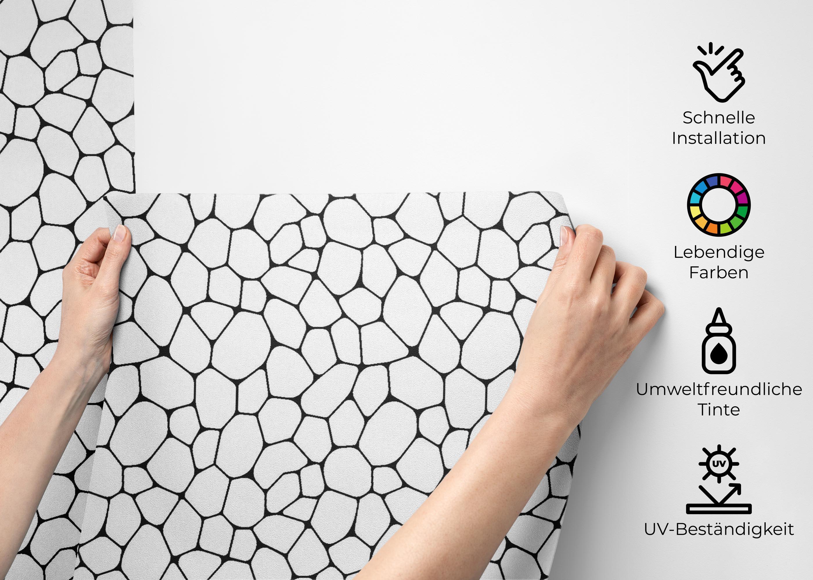 Fototapete White Wall Stone mockup 2