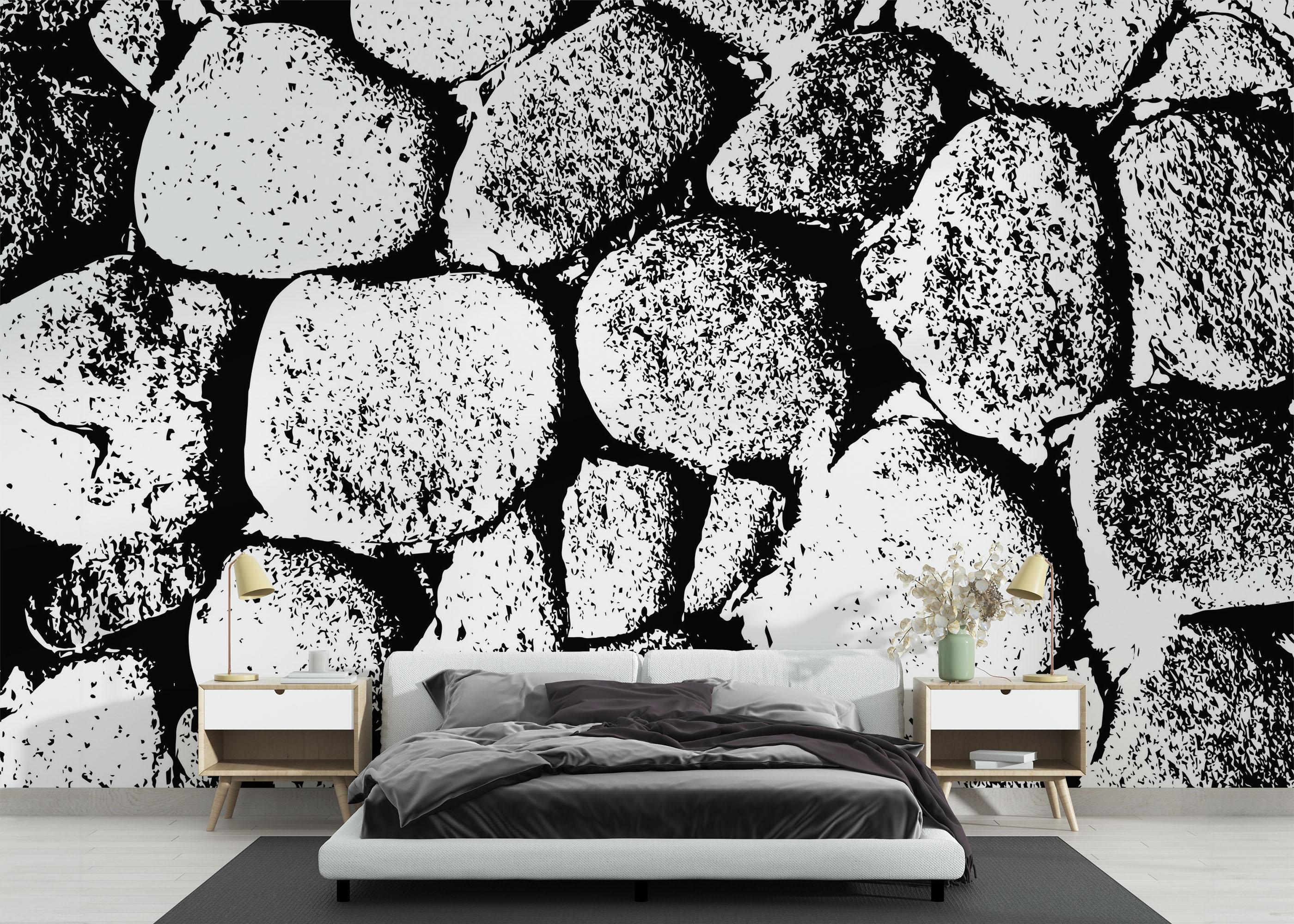 Fototapete Big Stone Wall mockup 3