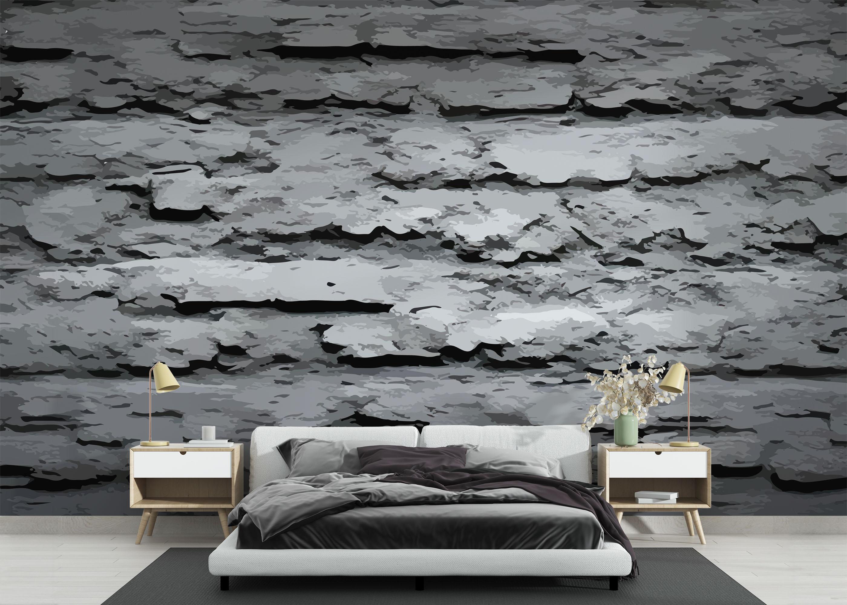Fototapete Grey Paint Stone mockup 3