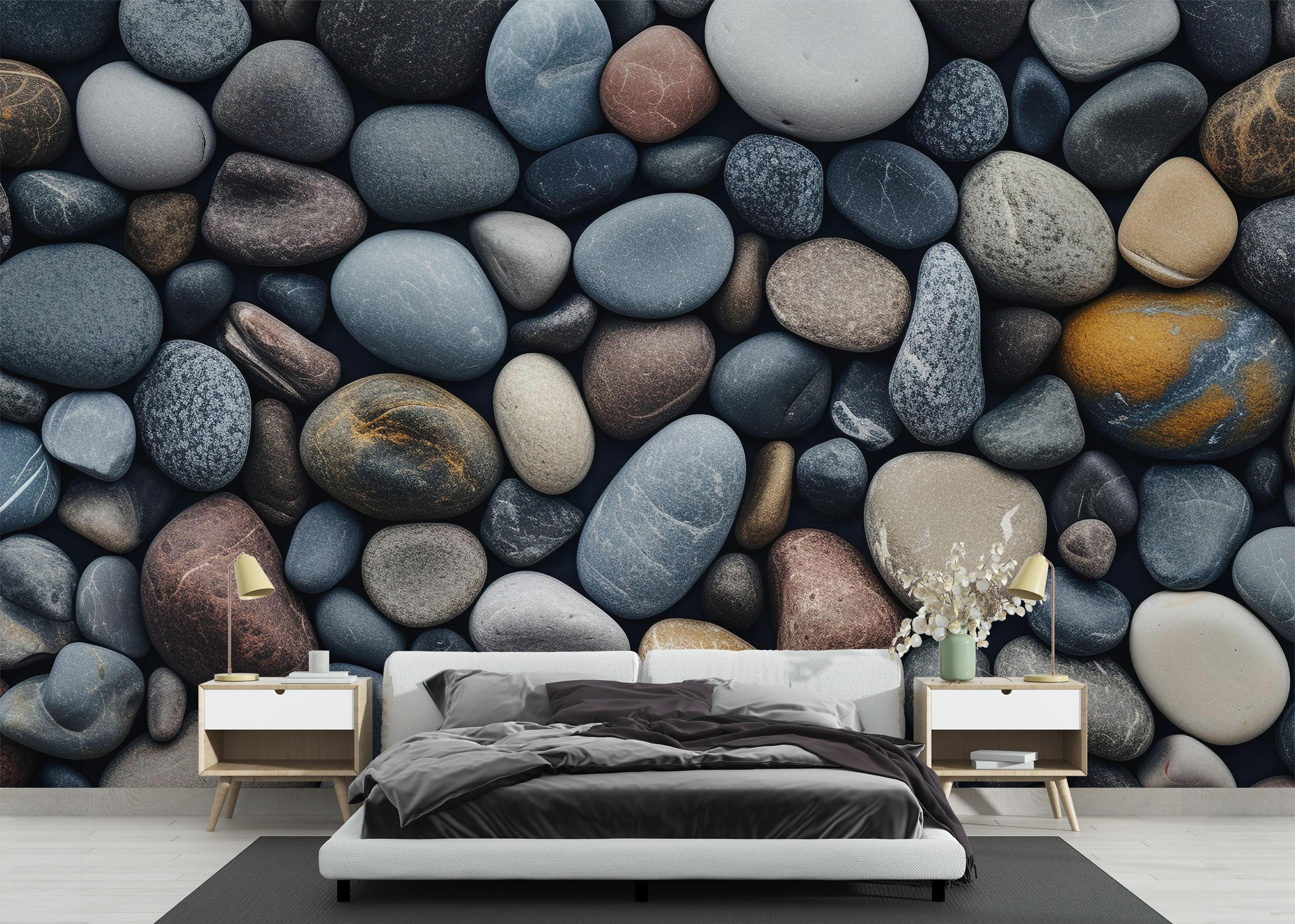 Fototapete Nature Pebbles Stone mockup 3