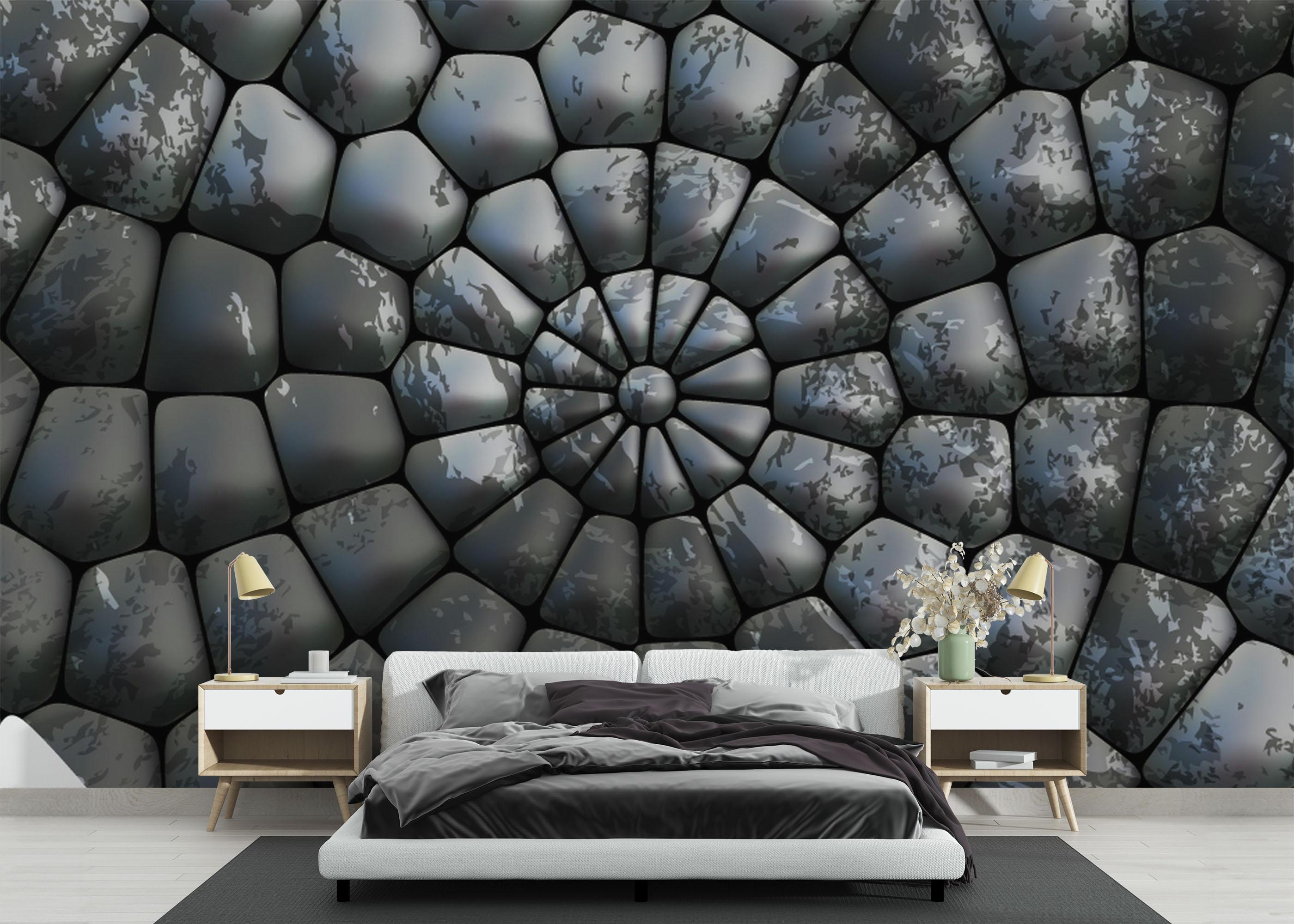 Fototapete Rock 3d Spiral mockup 3