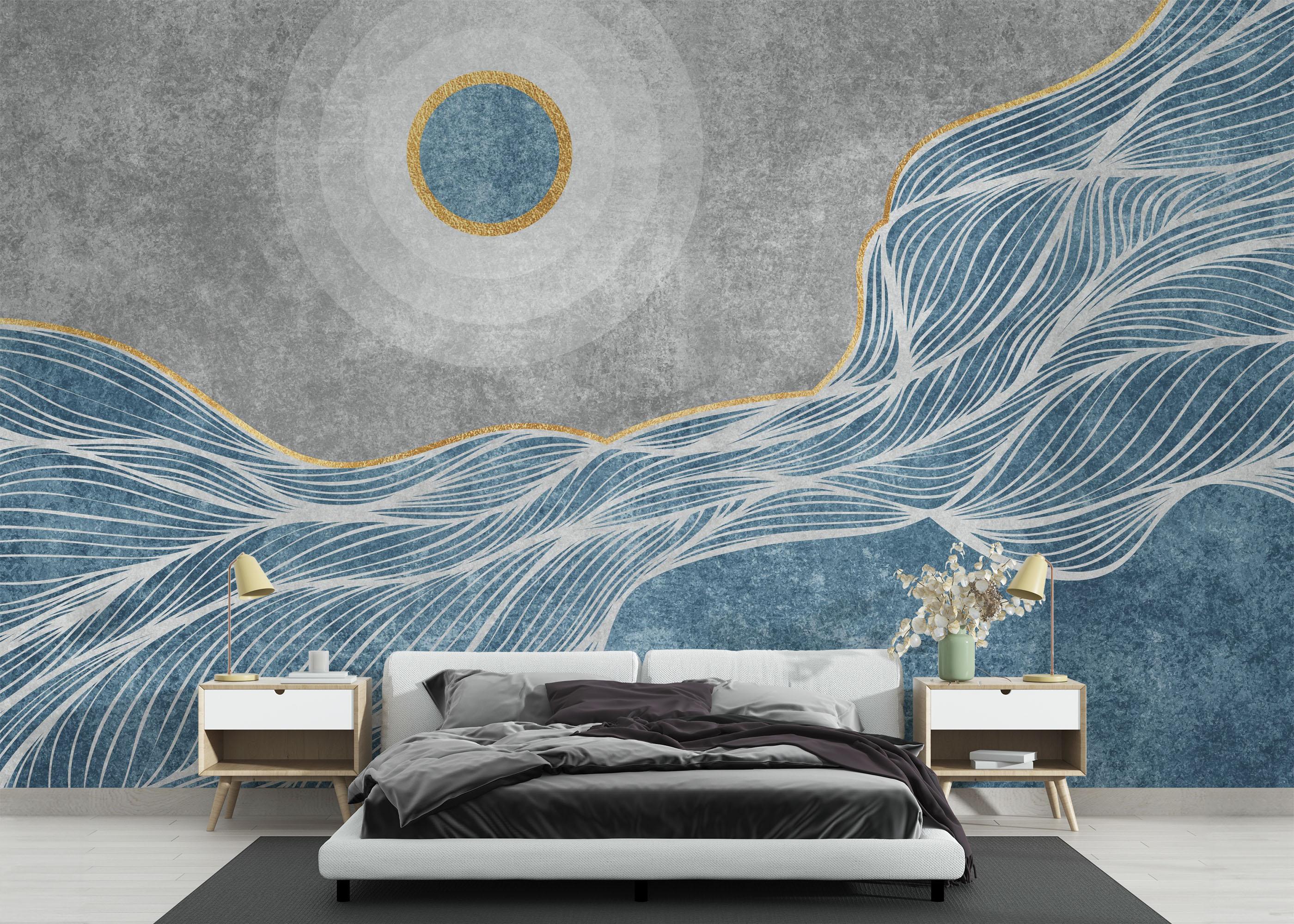 Fototapete Wavy Stone mockup 3