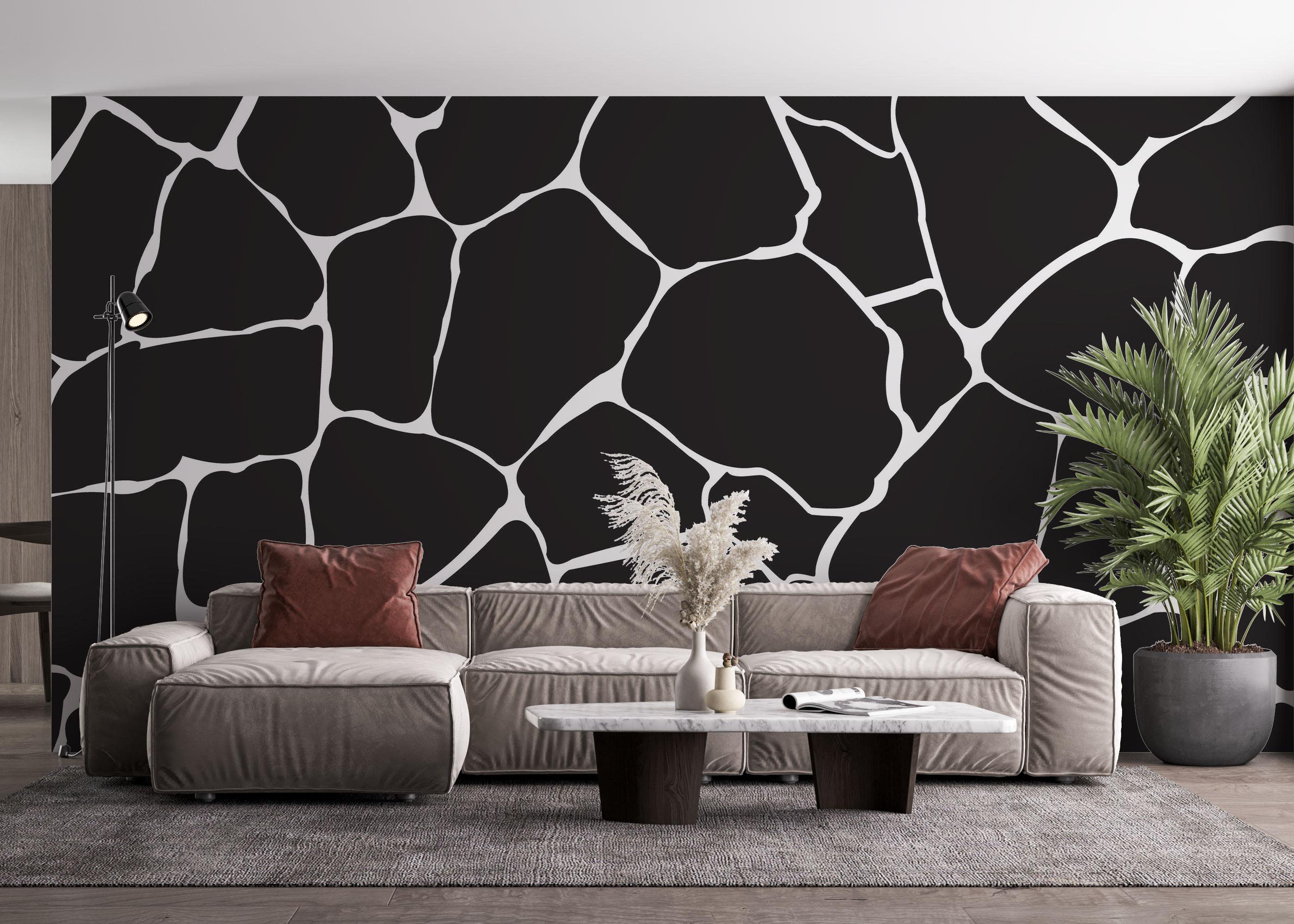 Fototapete Black Stones Art mockup 4