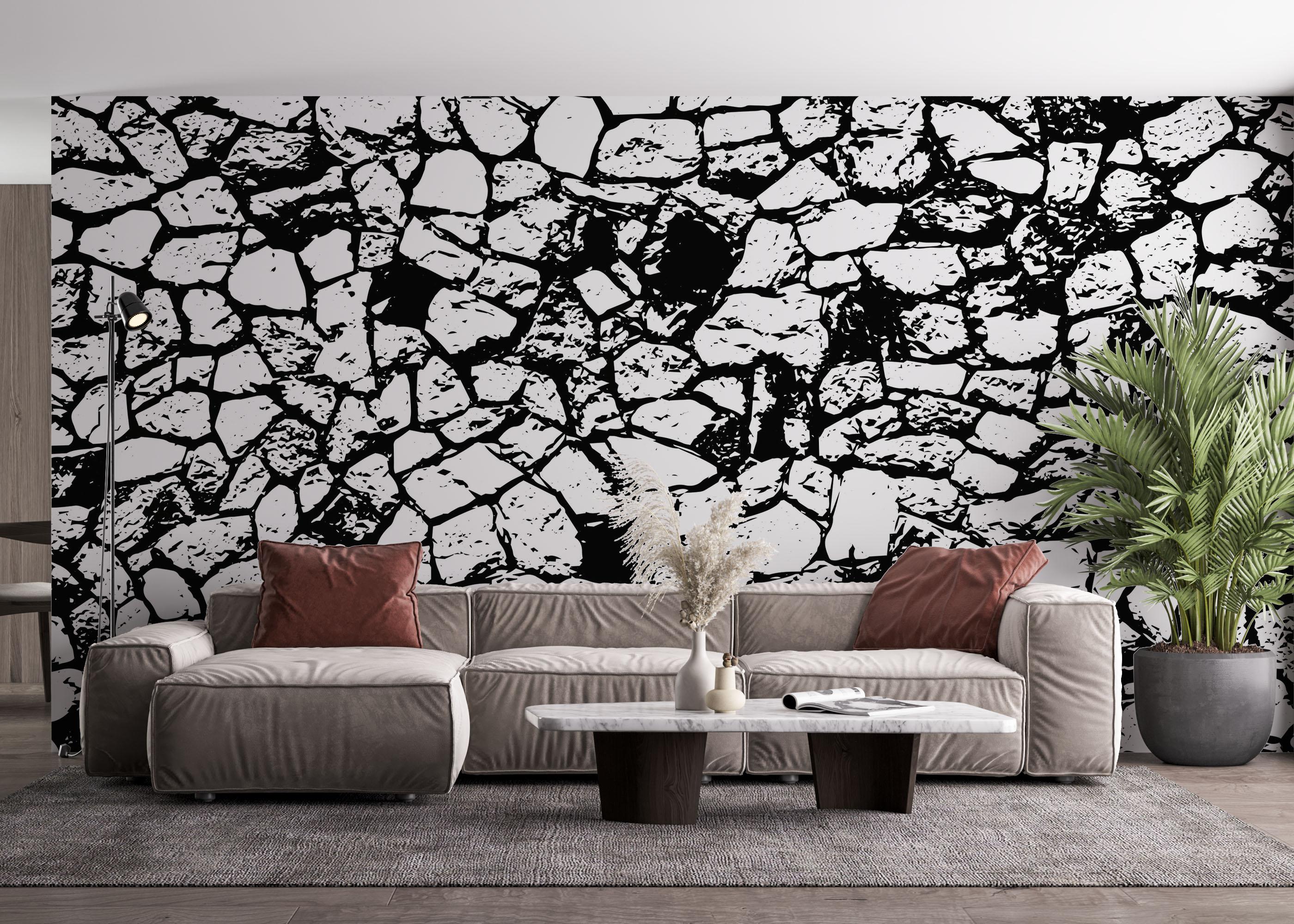 Fototapete Cracked Wall mockup 4