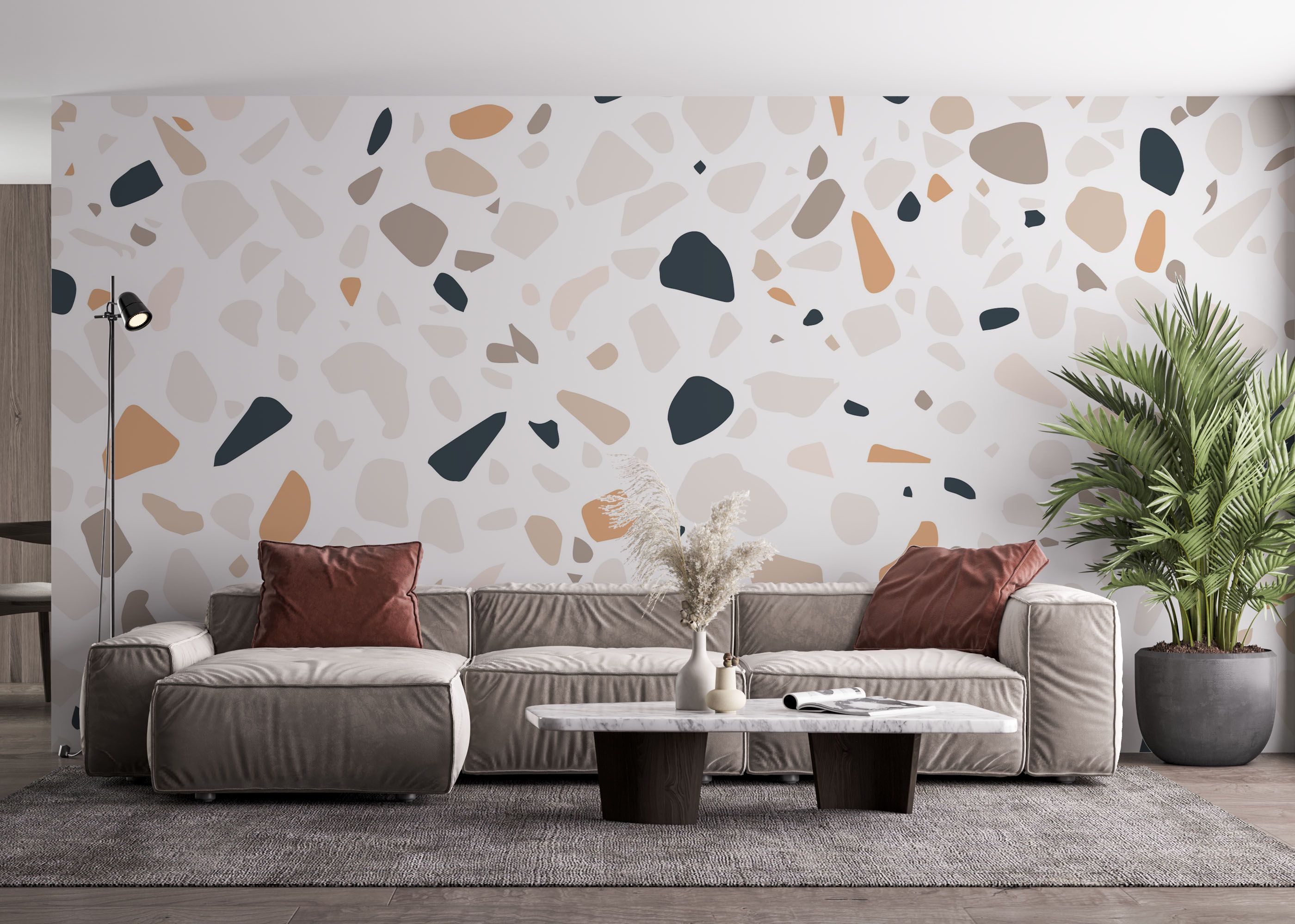 Cream Blue Stone mockup 4