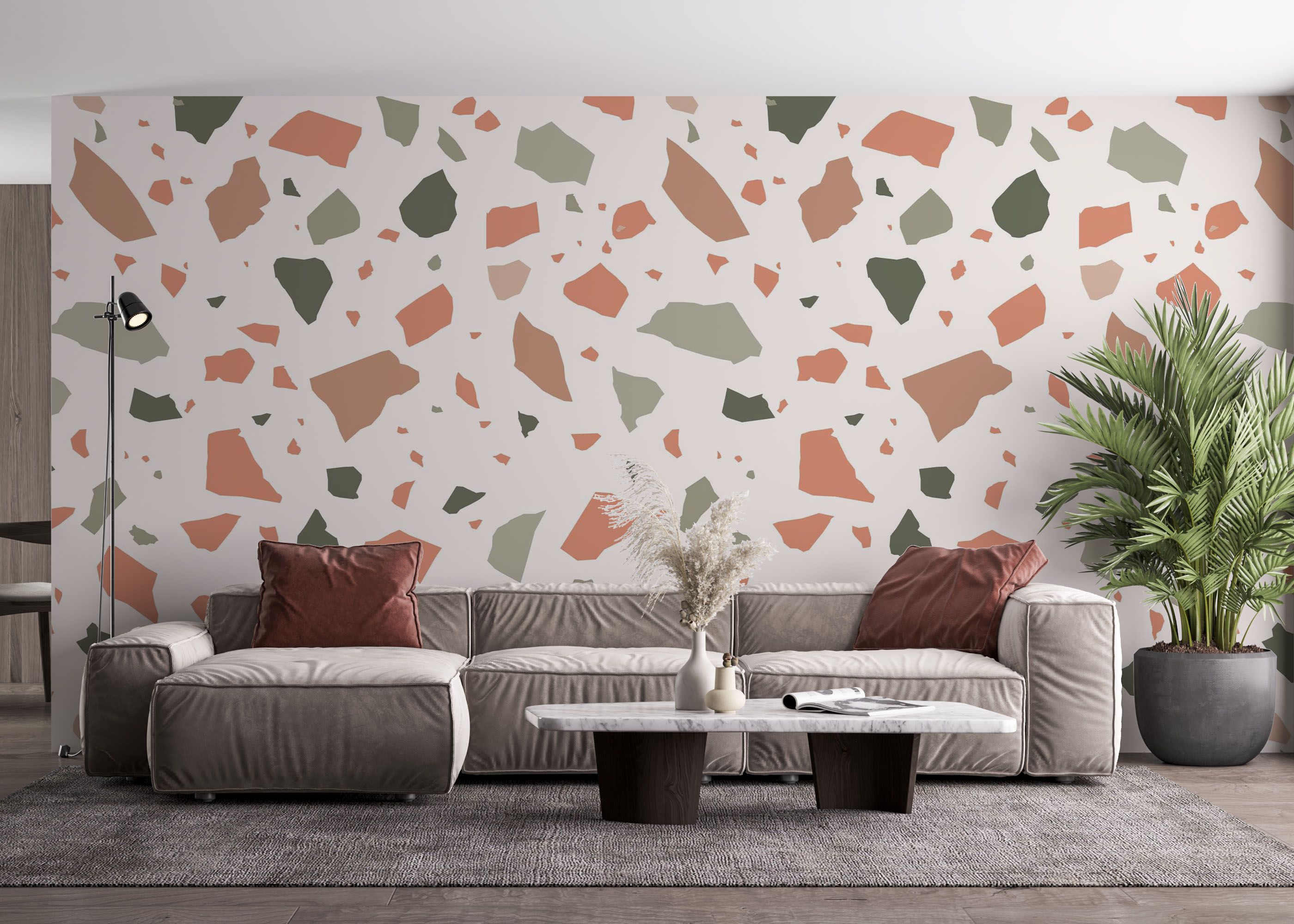 Green Orange Pebbles mockup 4