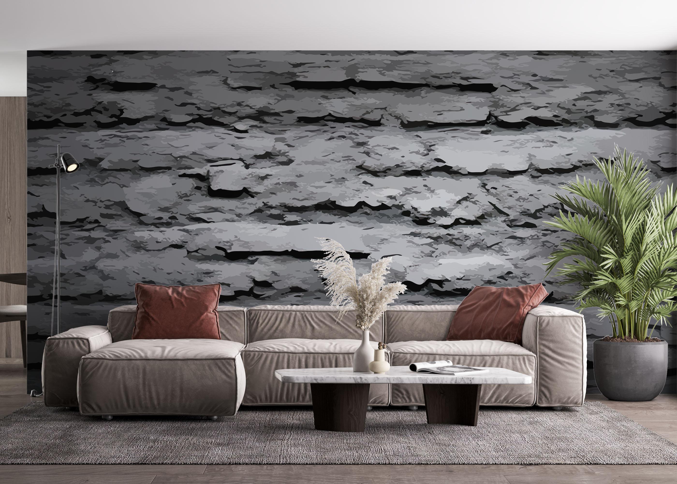 Fototapete Grey Paint Stone mockup 4