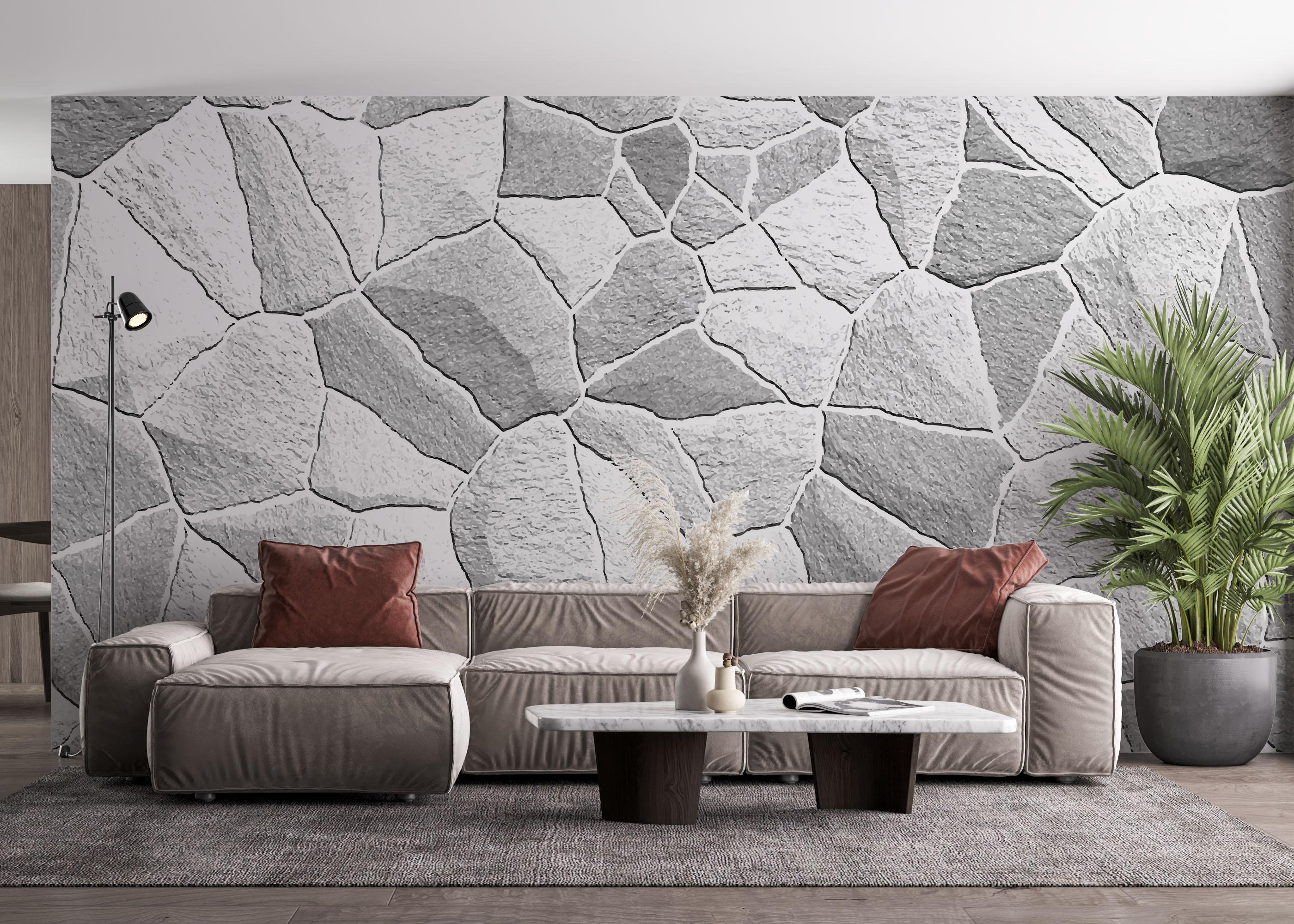 Fototapete Grey Shades Stone mockup 4