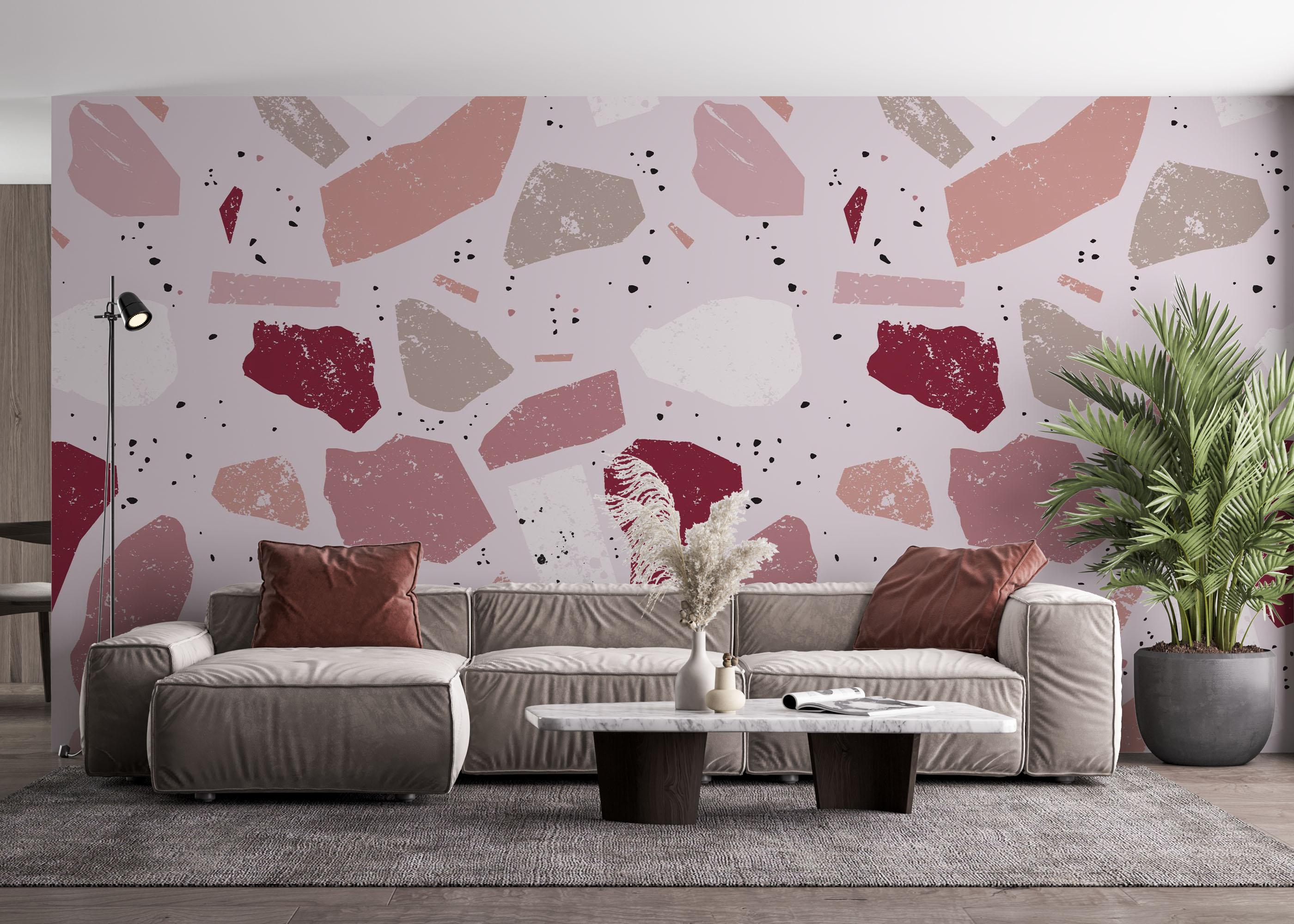 Fototapete Pastel Pink Stones mockup 4