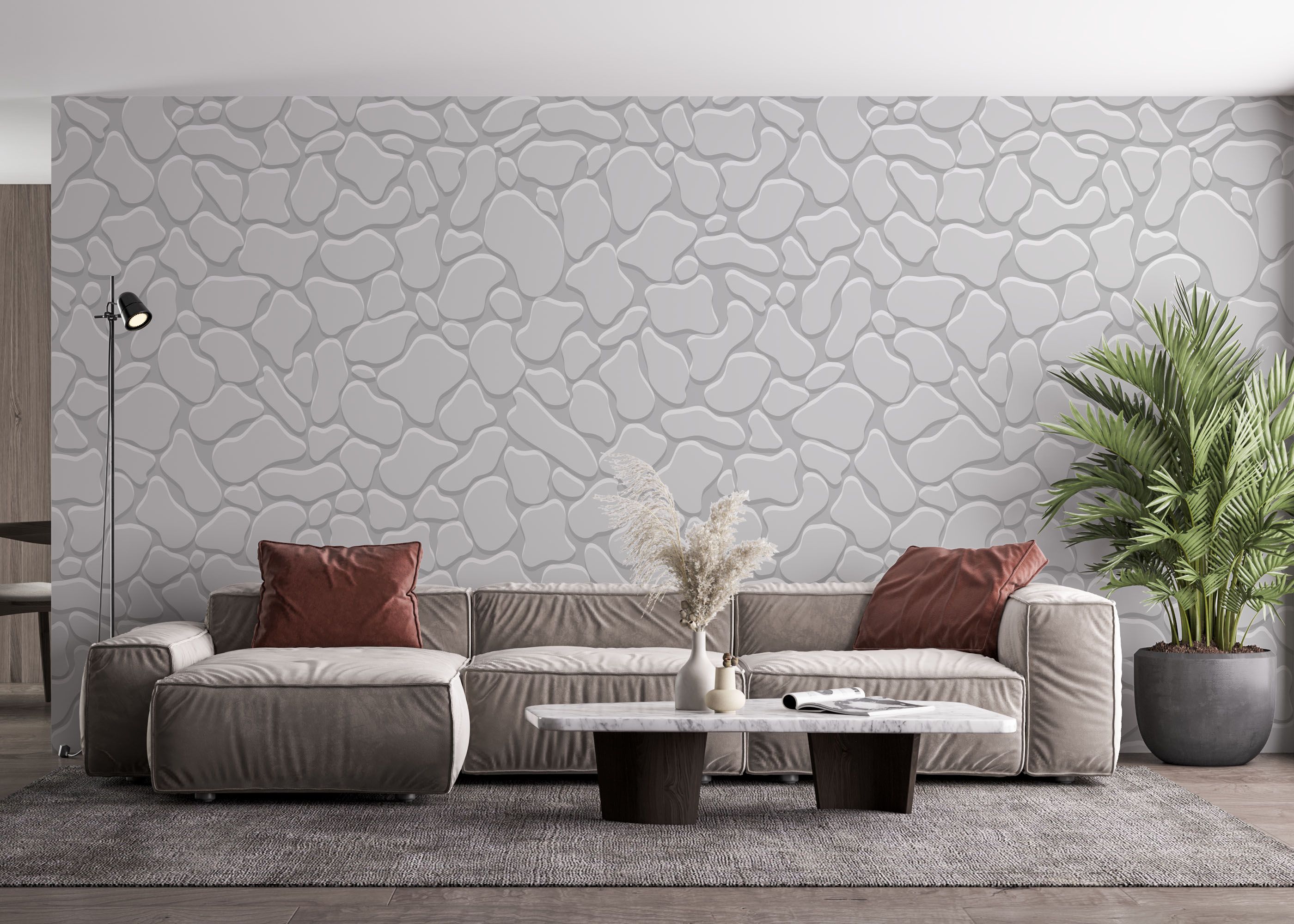 Pebbles Cream Stones mockup 4