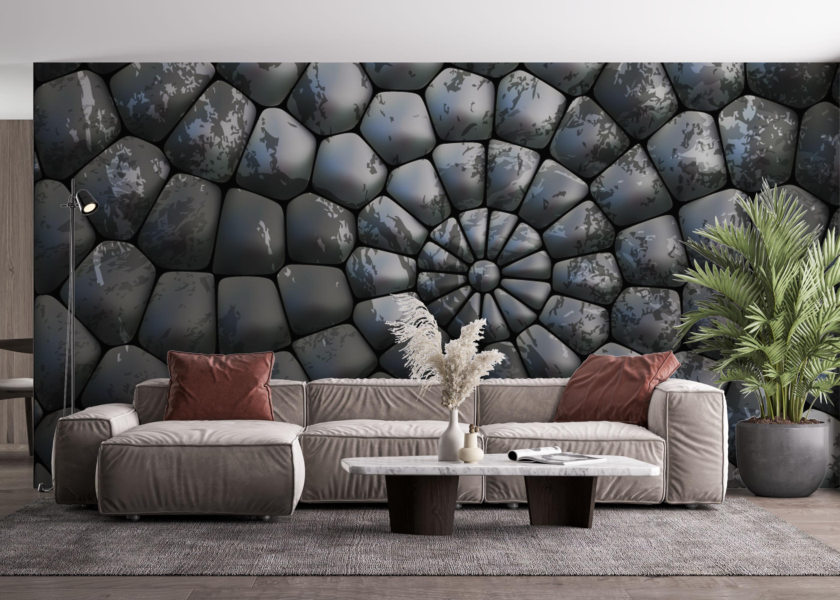 Fototapete Rock 3d Spiral mockup 4