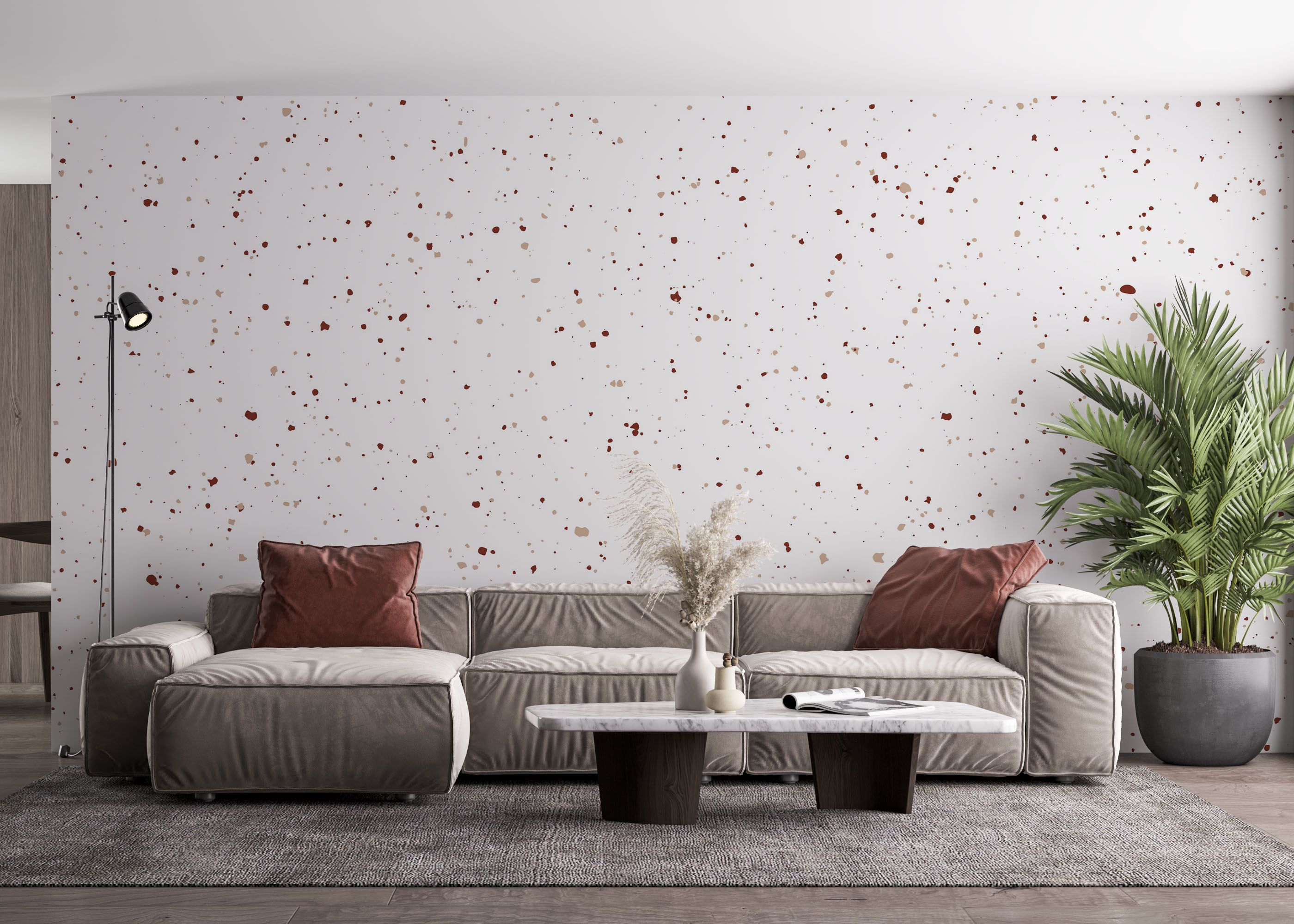 Small Pebbles Wall mockup 4