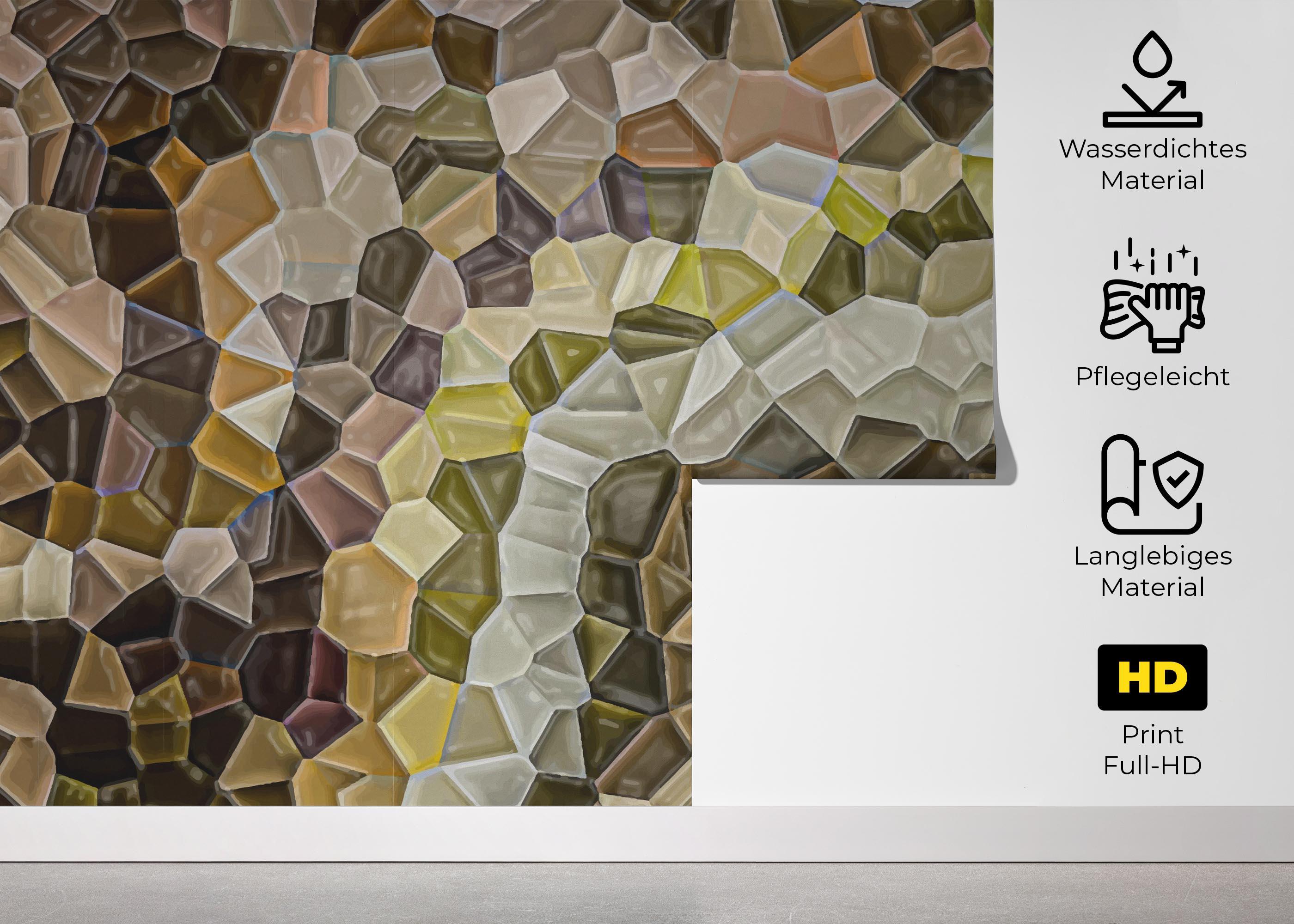 Fototapete Green Small Rocks mockup 5