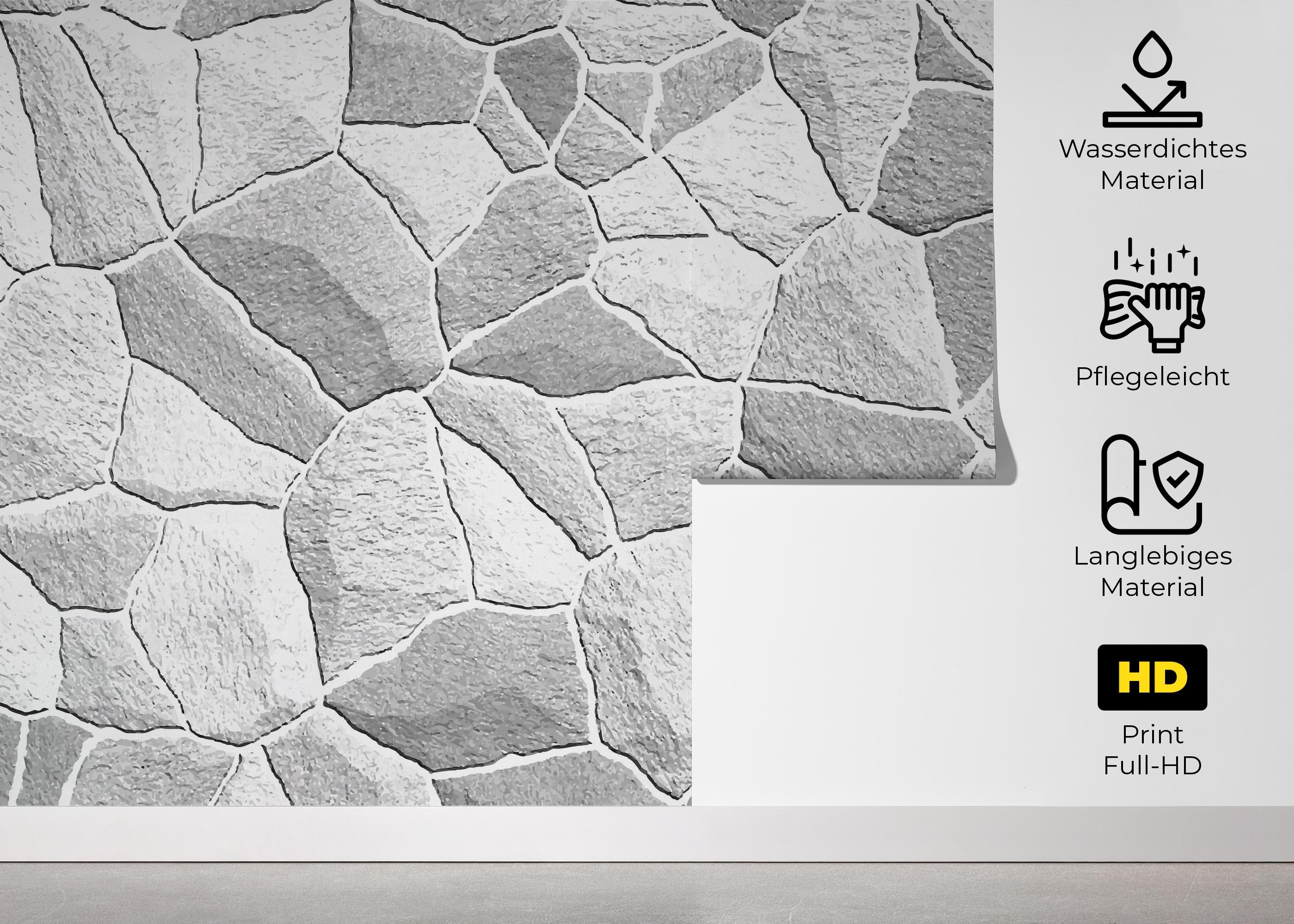 Fototapete Grey Shades Stone mockup 5