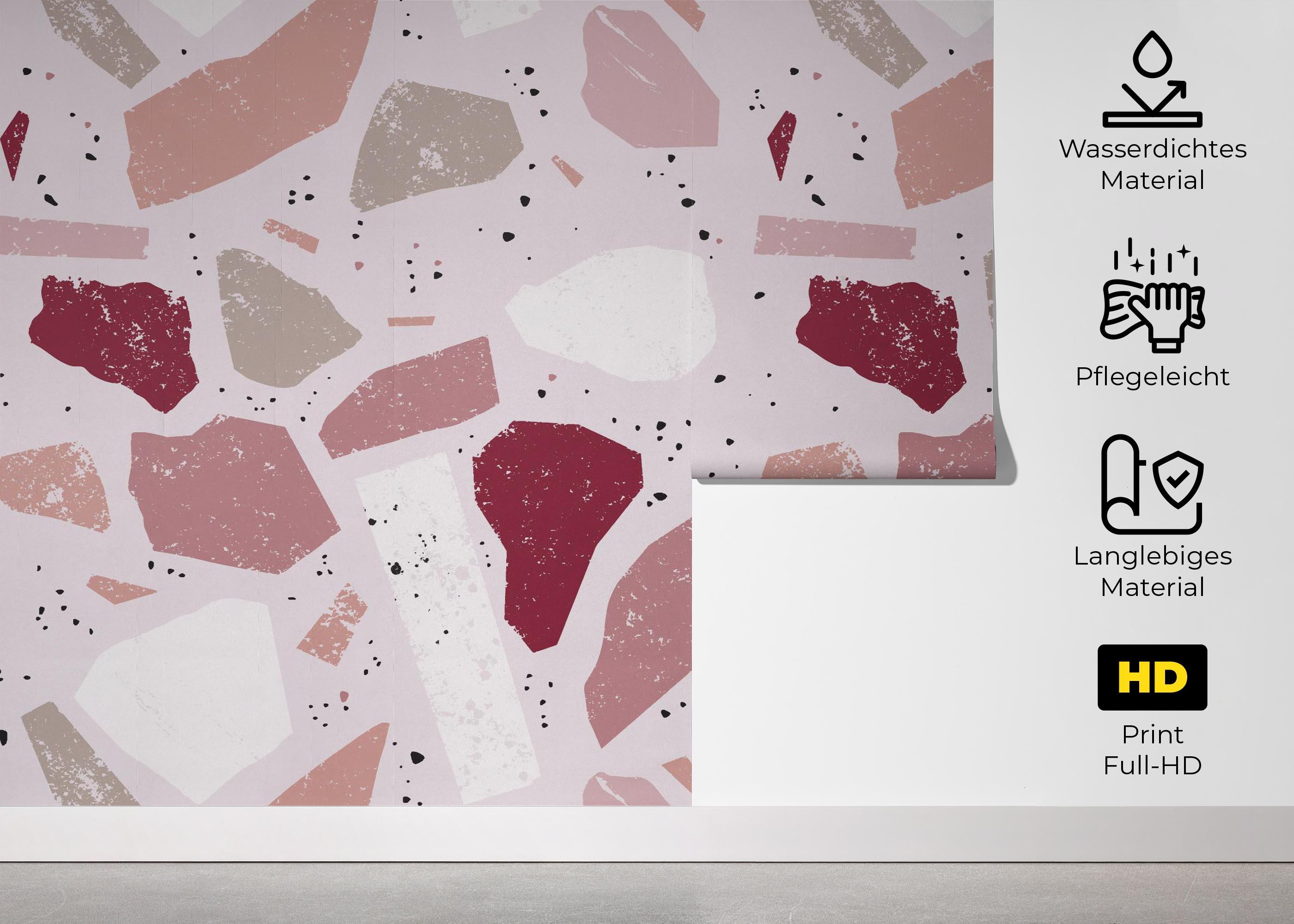 Fototapete Pastel Pink Stones mockup 5