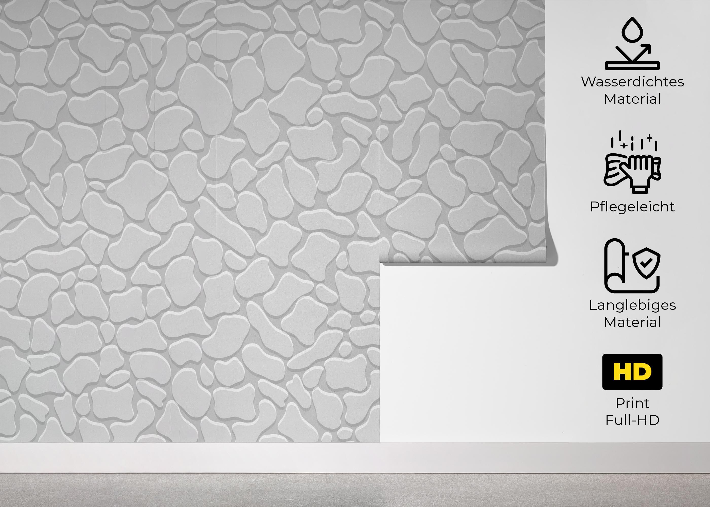 Fototapete Pebbles Cream Stones mockup 5