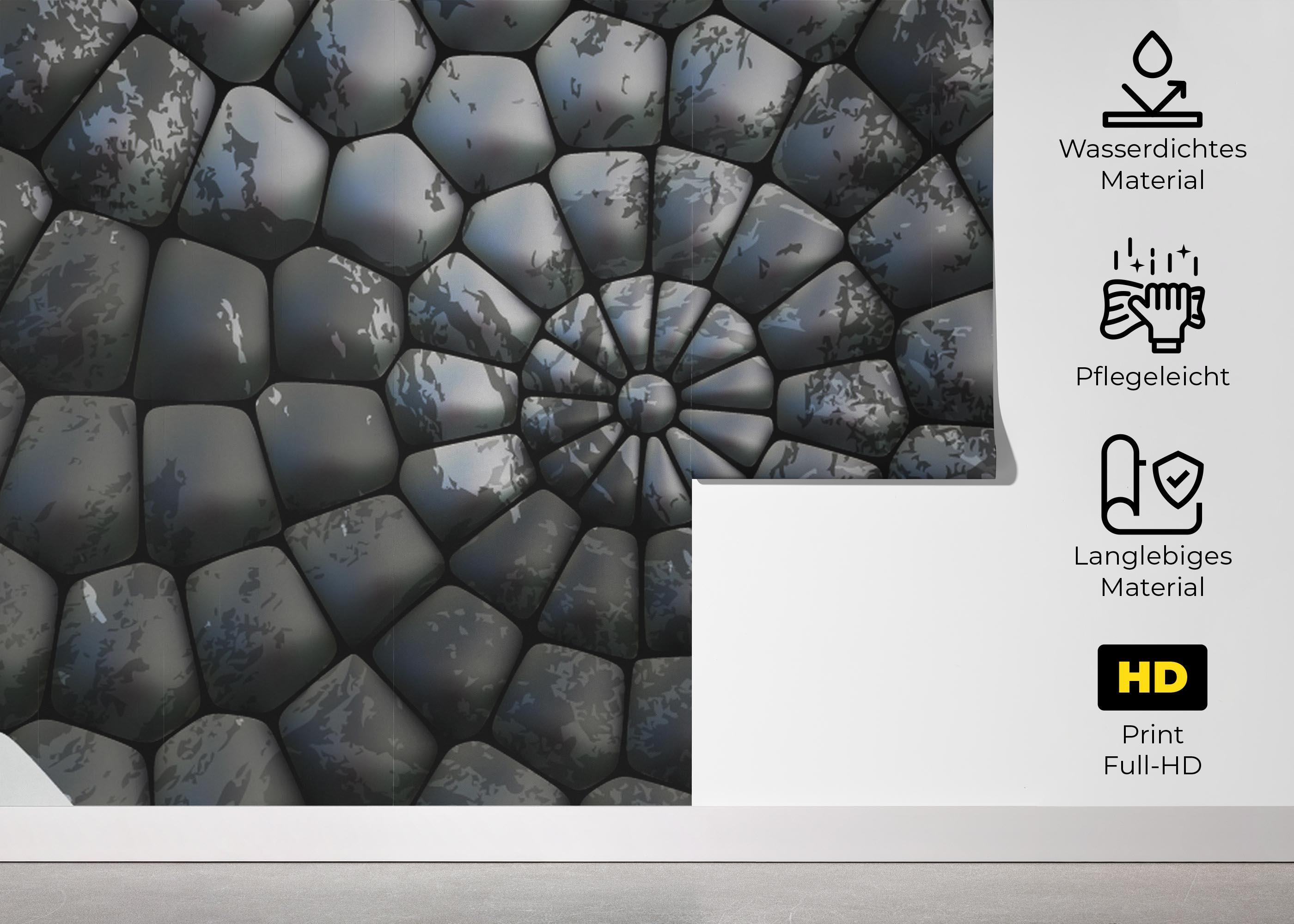 Fototapete Rock 3d Spiral mockup 5