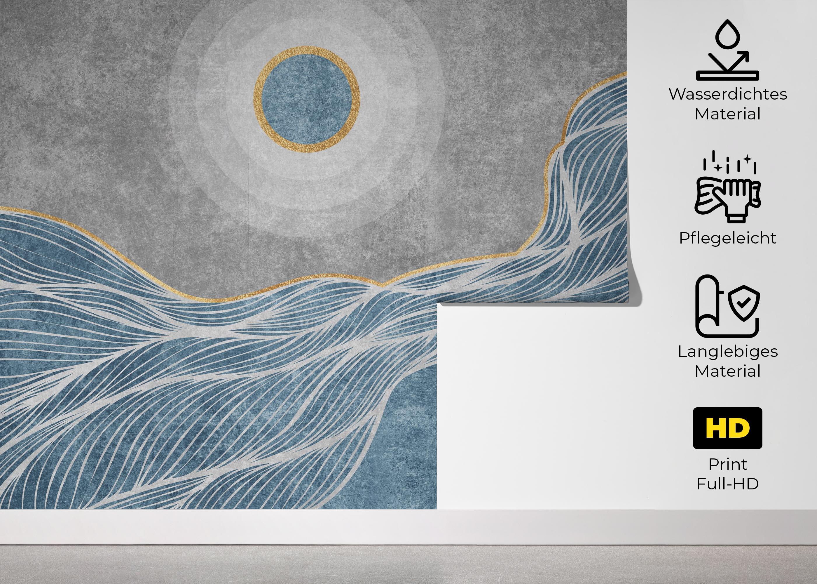 Fototapete Wavy Stone mockup 5