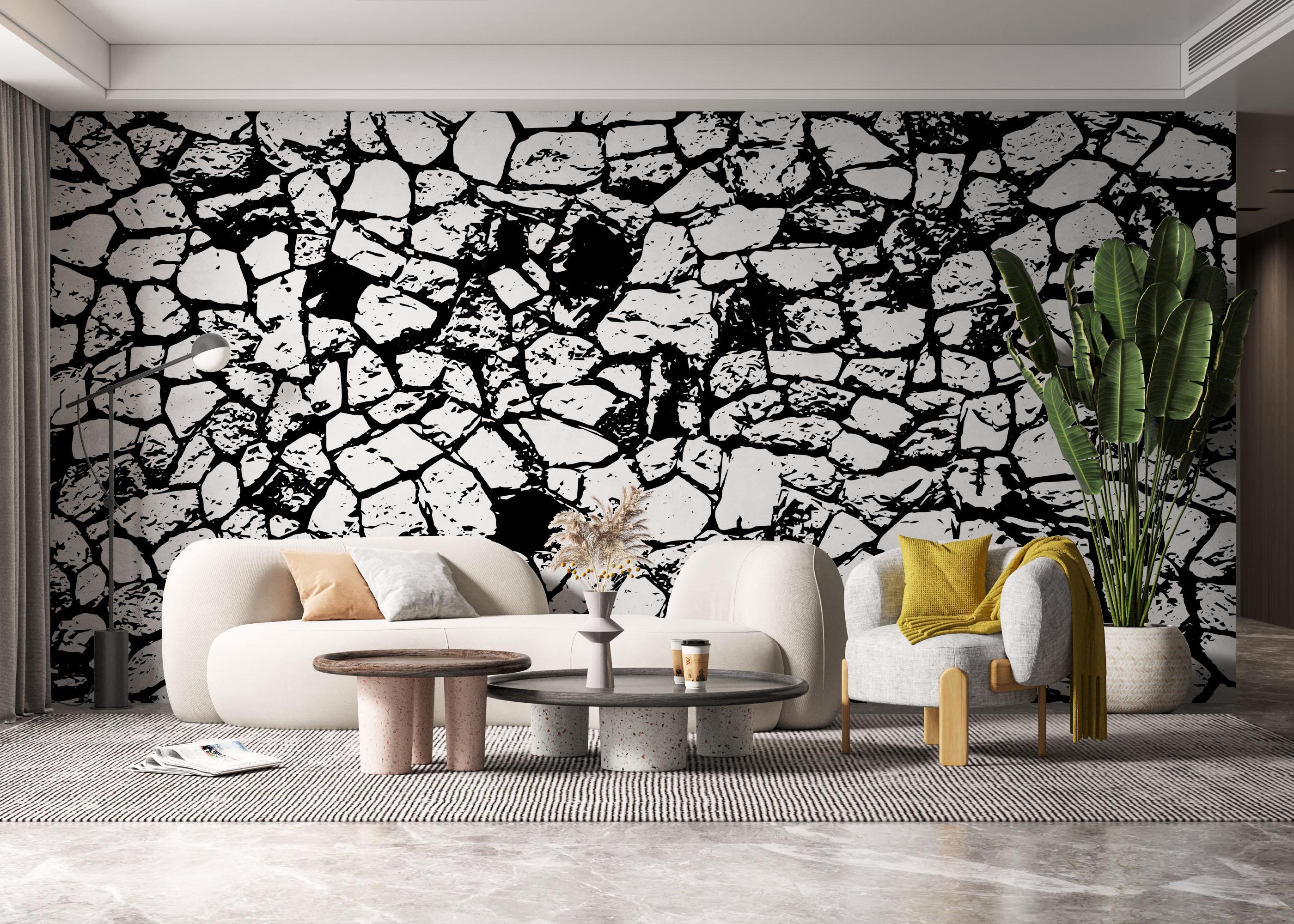 Fototapete Cracked Wall mockup 6
