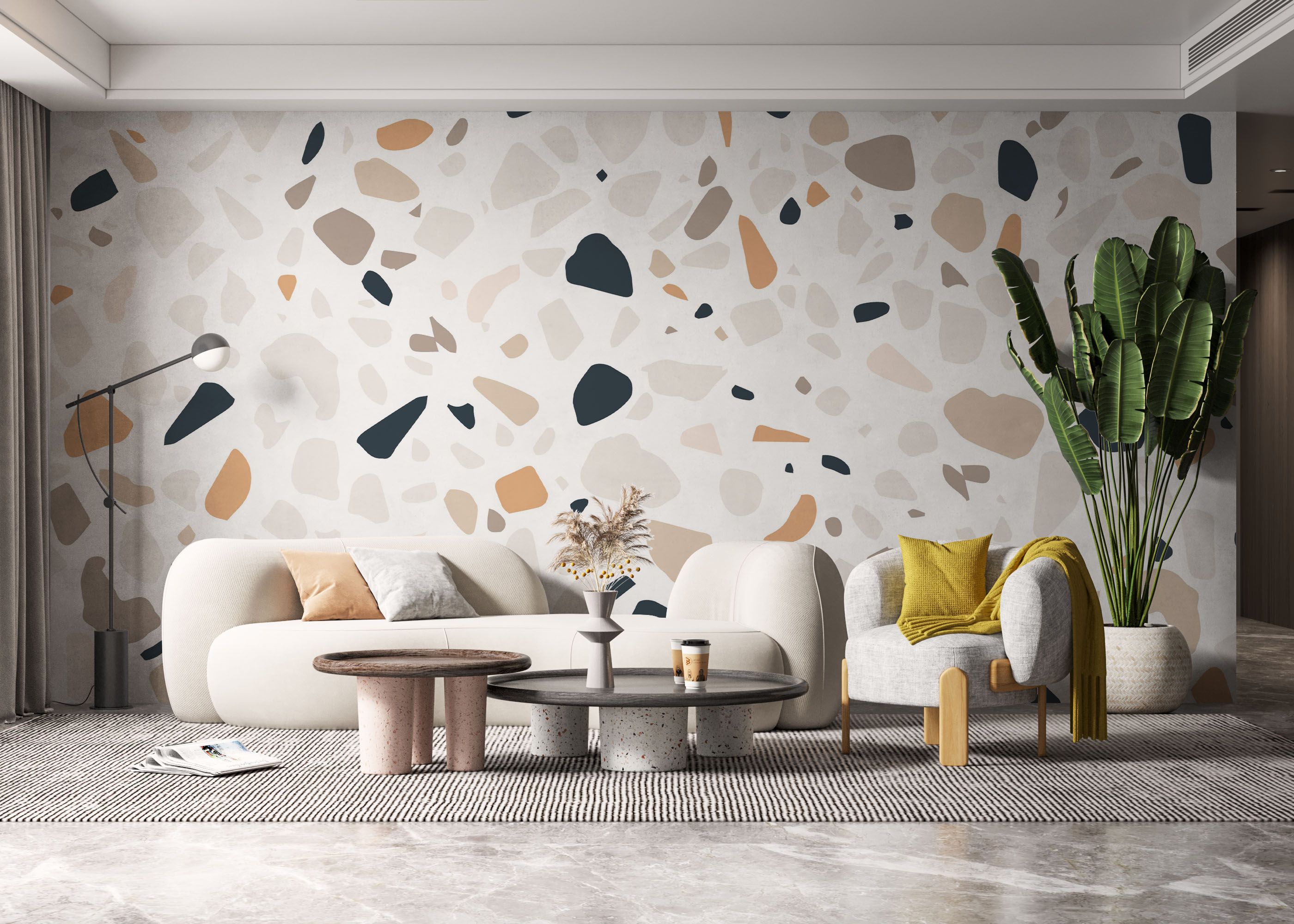 Cream Blue Stone mockup 6