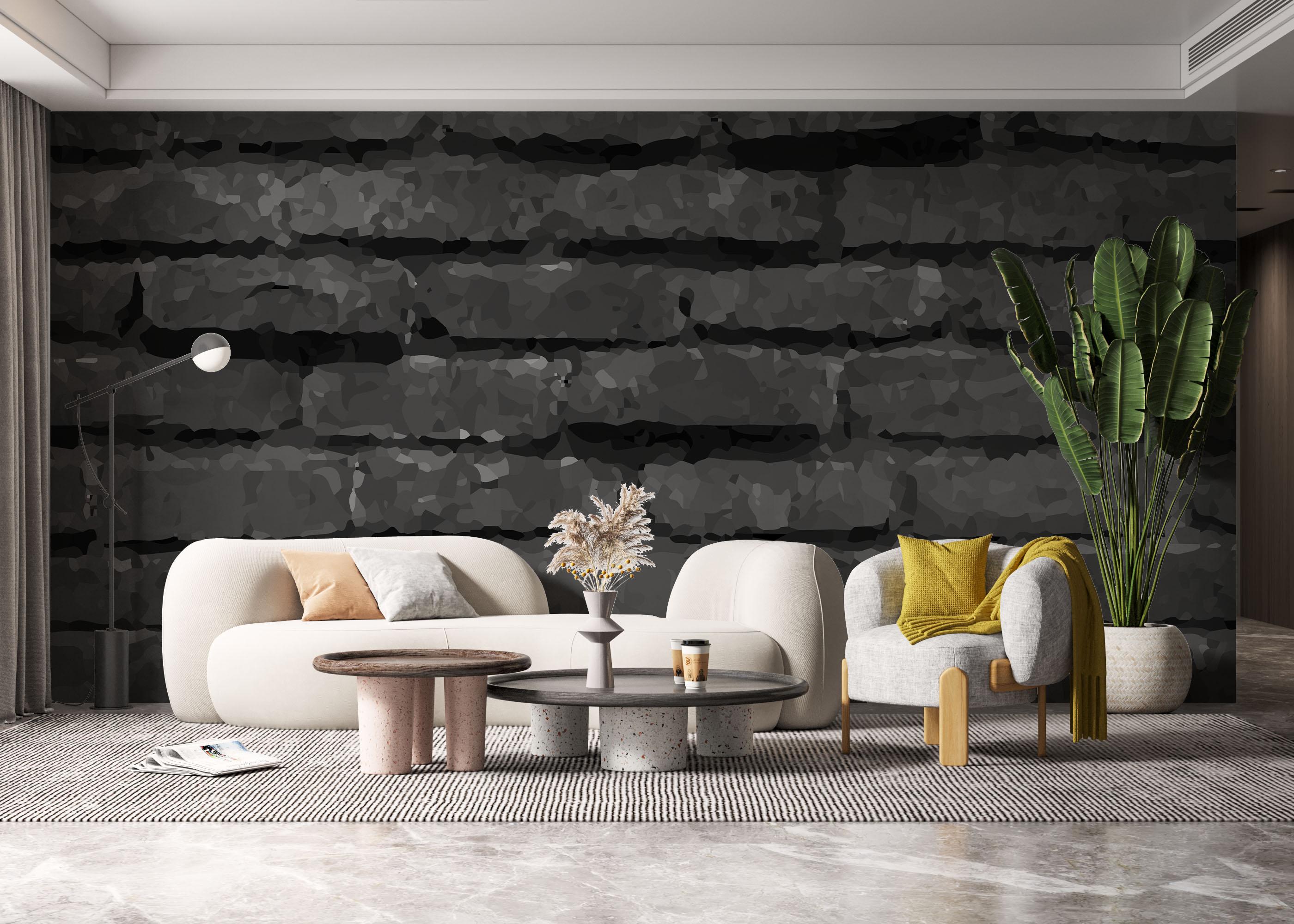 Fototapete Dark Grey Stone Wall mockup 6