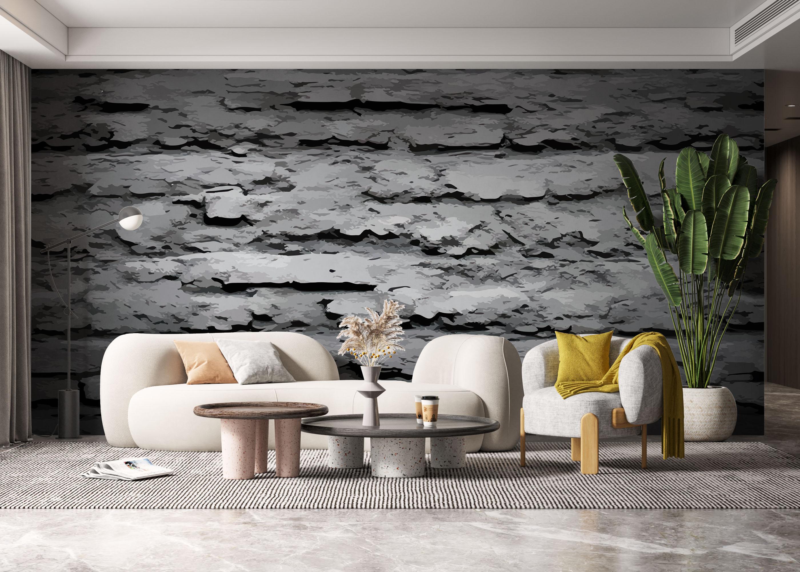 Fototapete Grey Paint Stone mockup 6