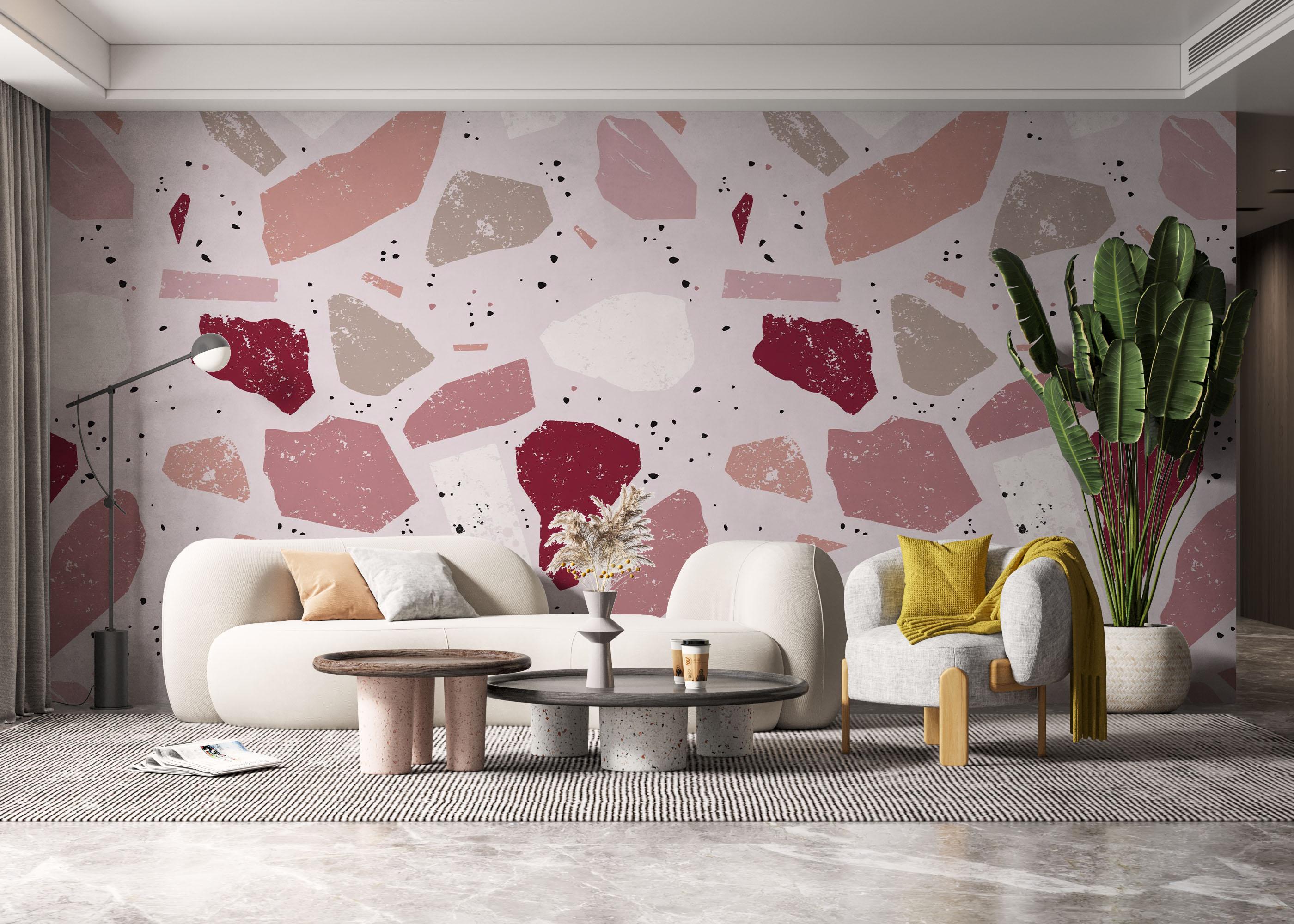 Fototapete Pastel Pink Stones mockup 6