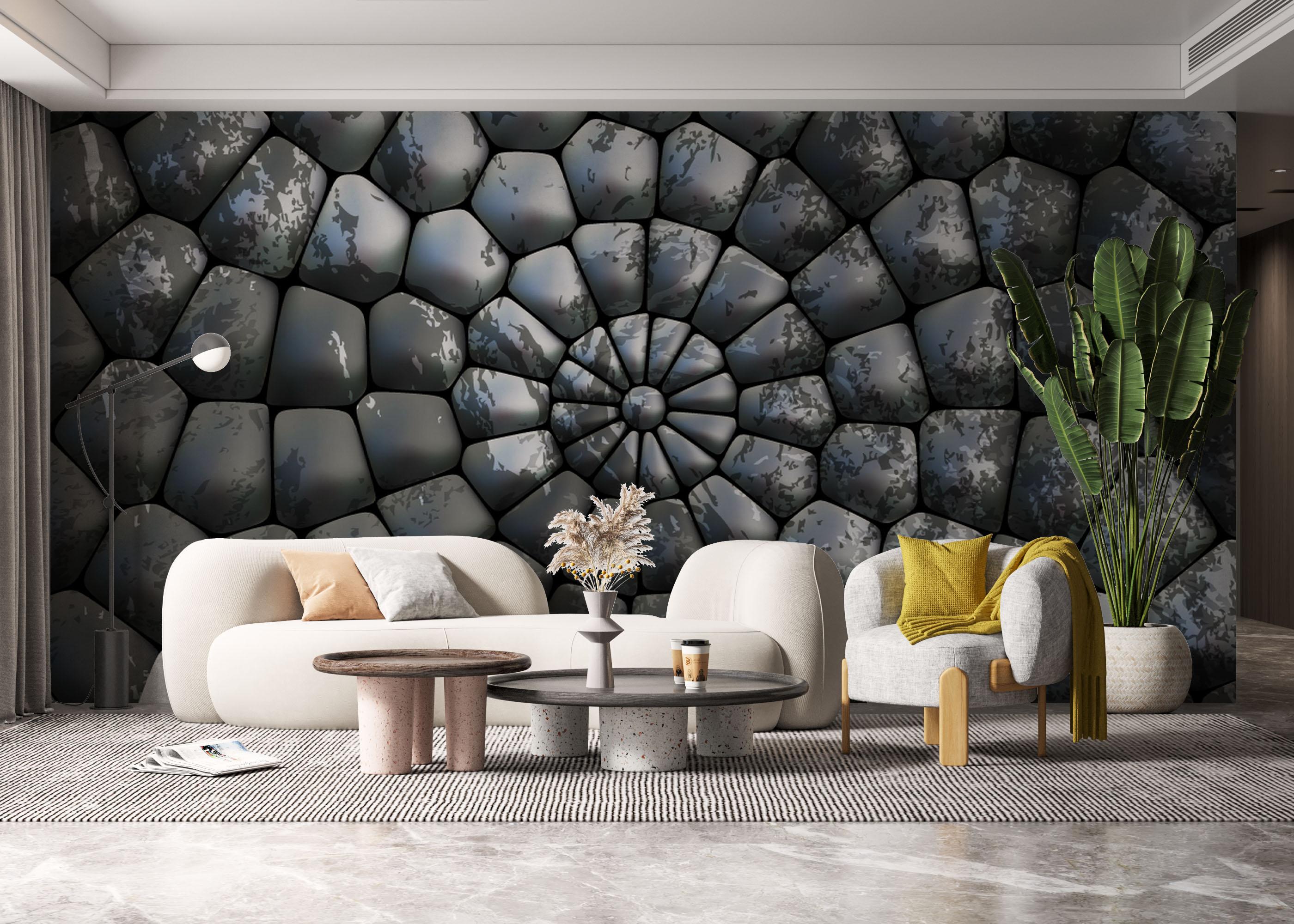 Fototapete Rock 3d Spiral mockup 6